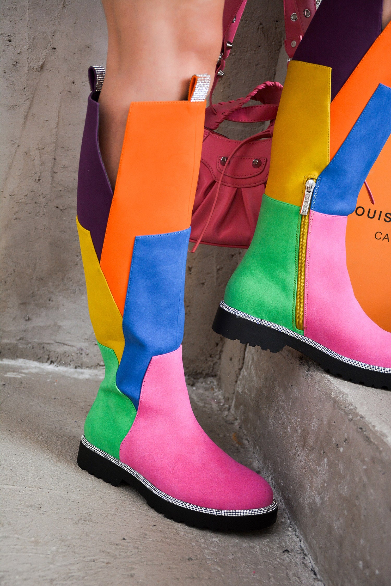 Thigh High Rainbow LV boots | notoriously-fitted