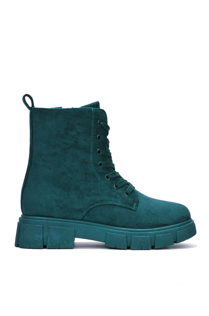 Teal 2024 suede boots