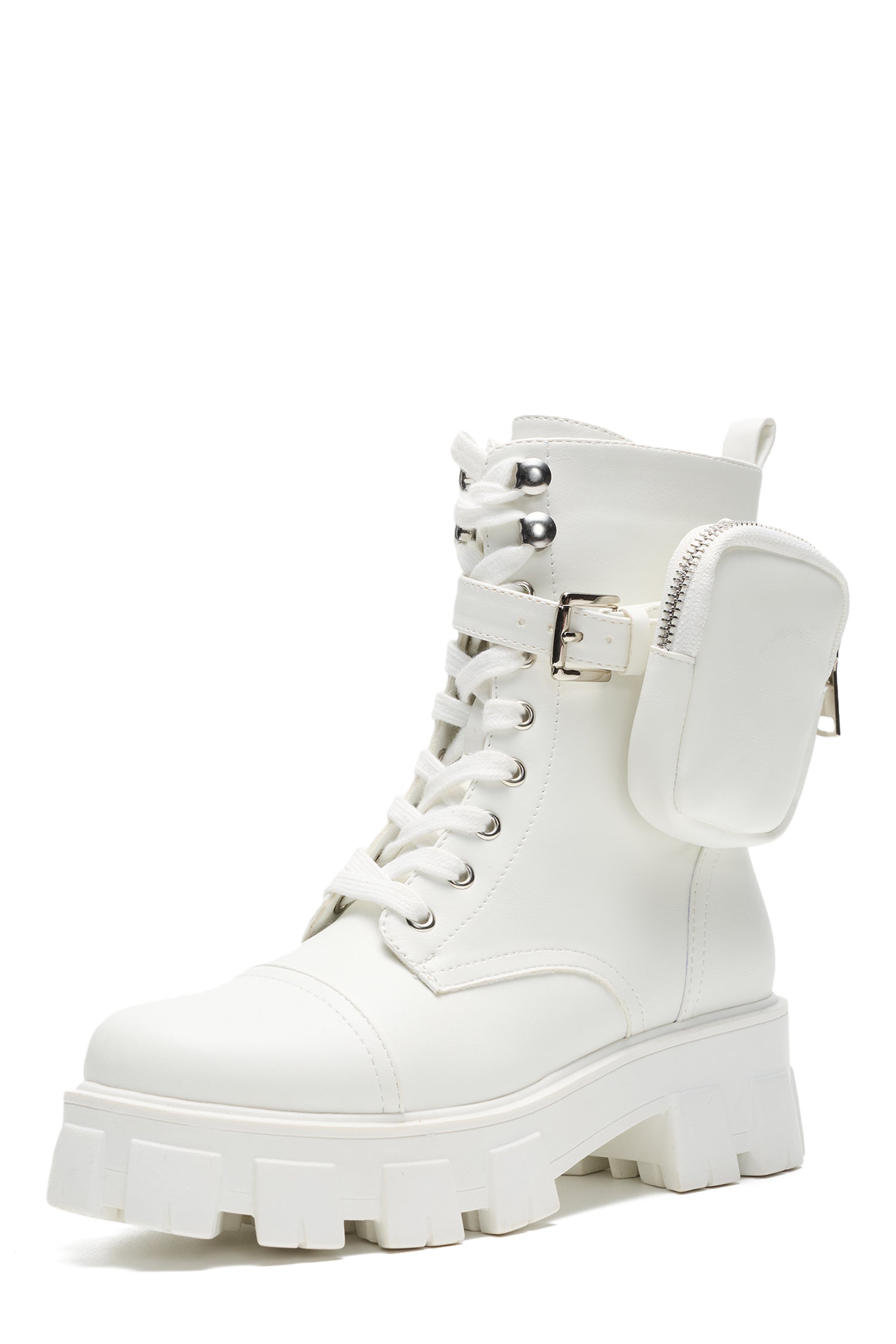 Monalisa Women's  Ankle Booties with Side Zipper & Pouch - Off White - Cape Robbin