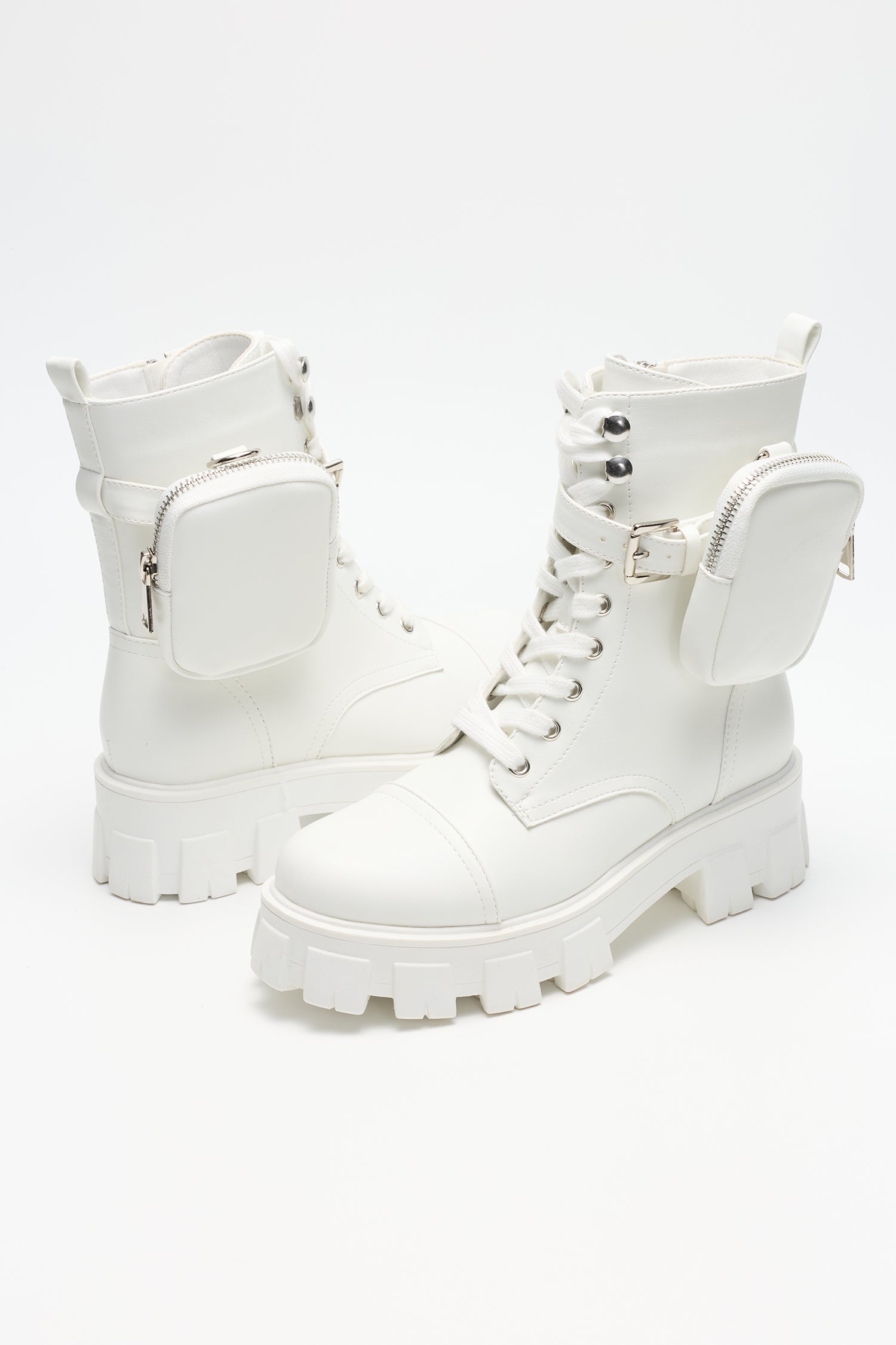 Monalisa Women's  Ankle Booties with Side Zipper & Pouch - Off White - Cape Robbin