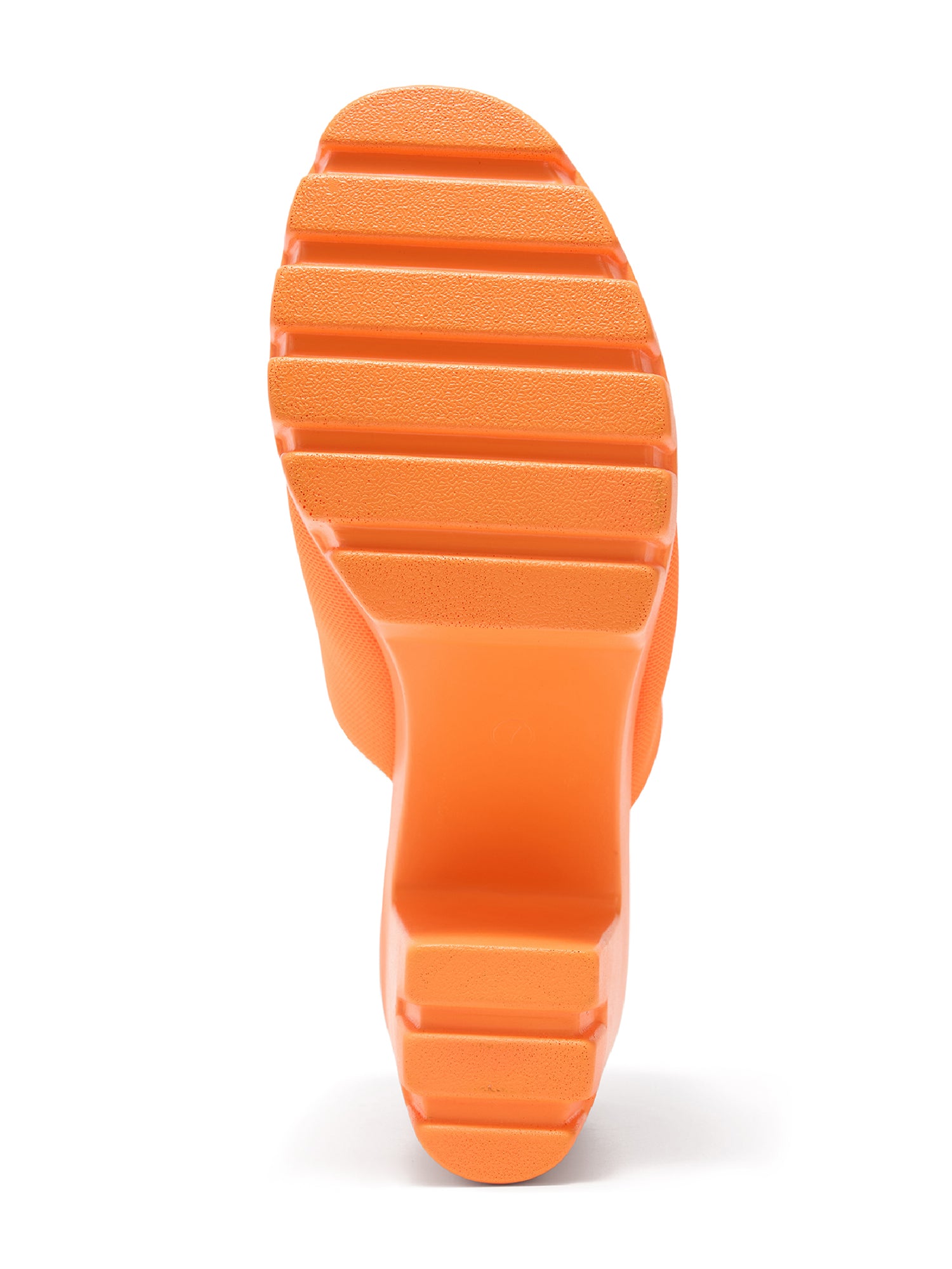 Echoya Women's Chunky Platform Sandals Block Heel - Slip On Elastic Band Shoes- Orange