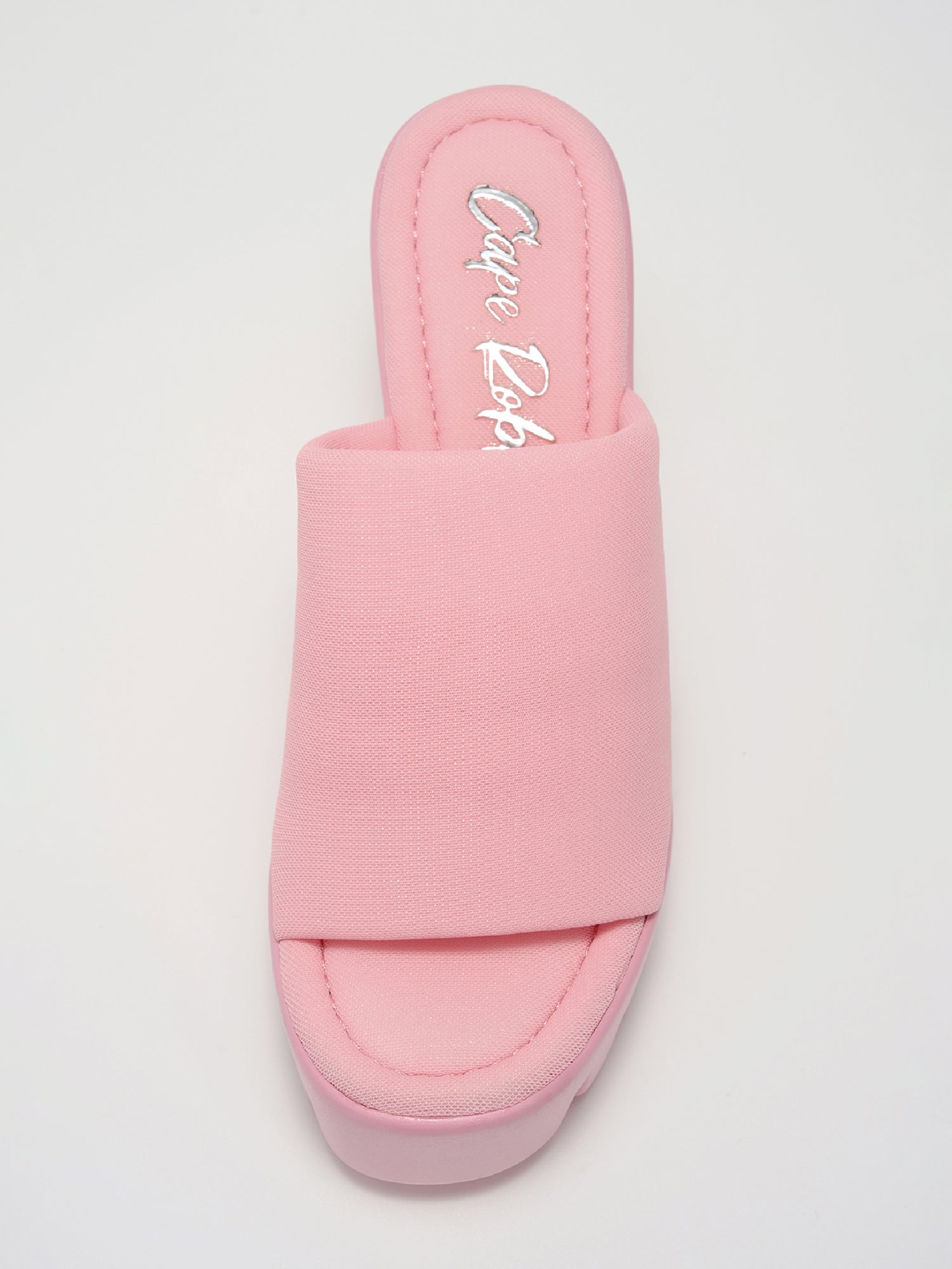 Echoya Women's Chunky Platform Sandals Block Heel - Slip On Elastic Band Shoes- Pink