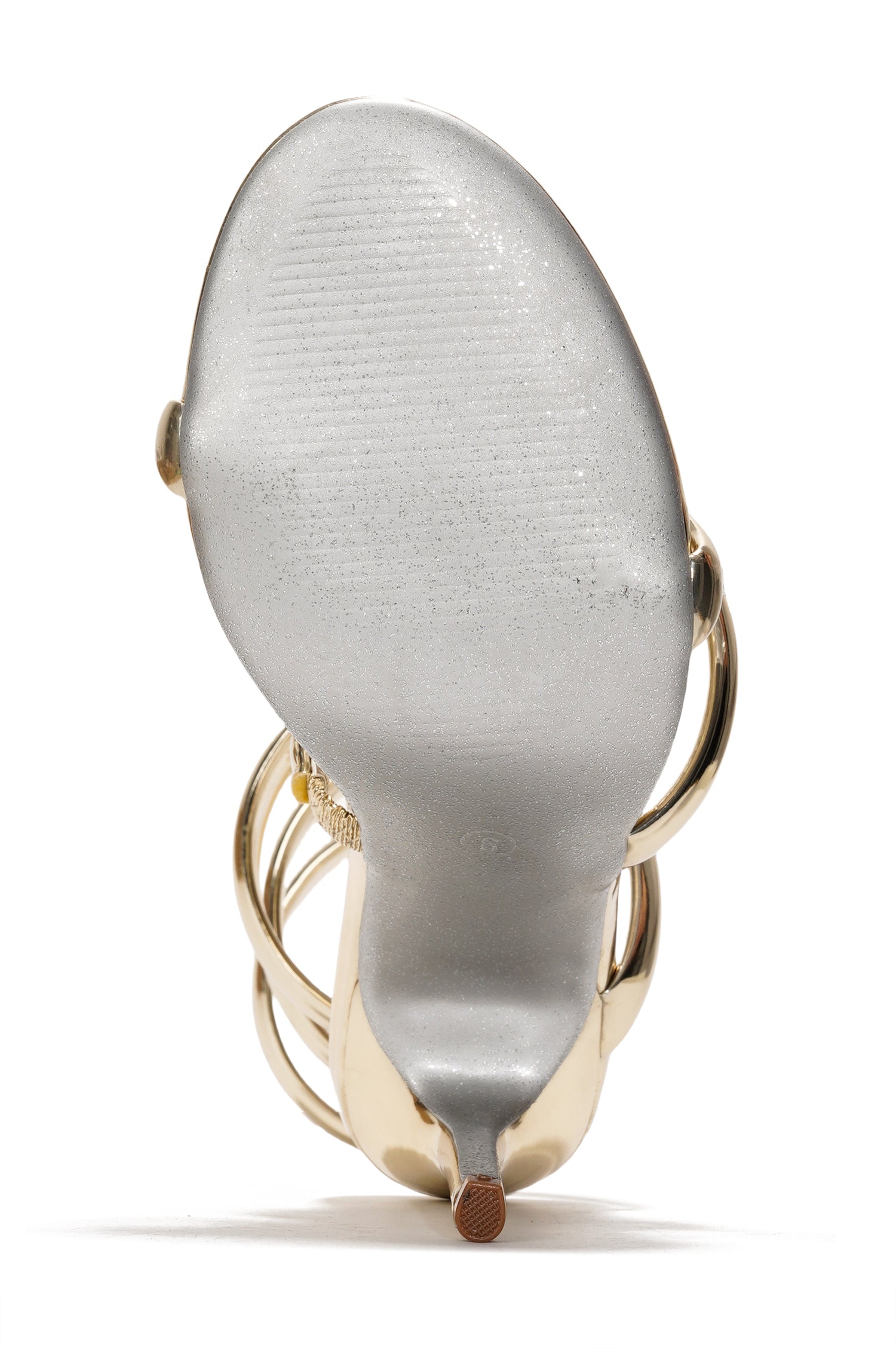 Faydra Women's Metallic Heels - Ankle Wrap 4-inch Stiletto Sandals - Light Gold - Cape Robbin