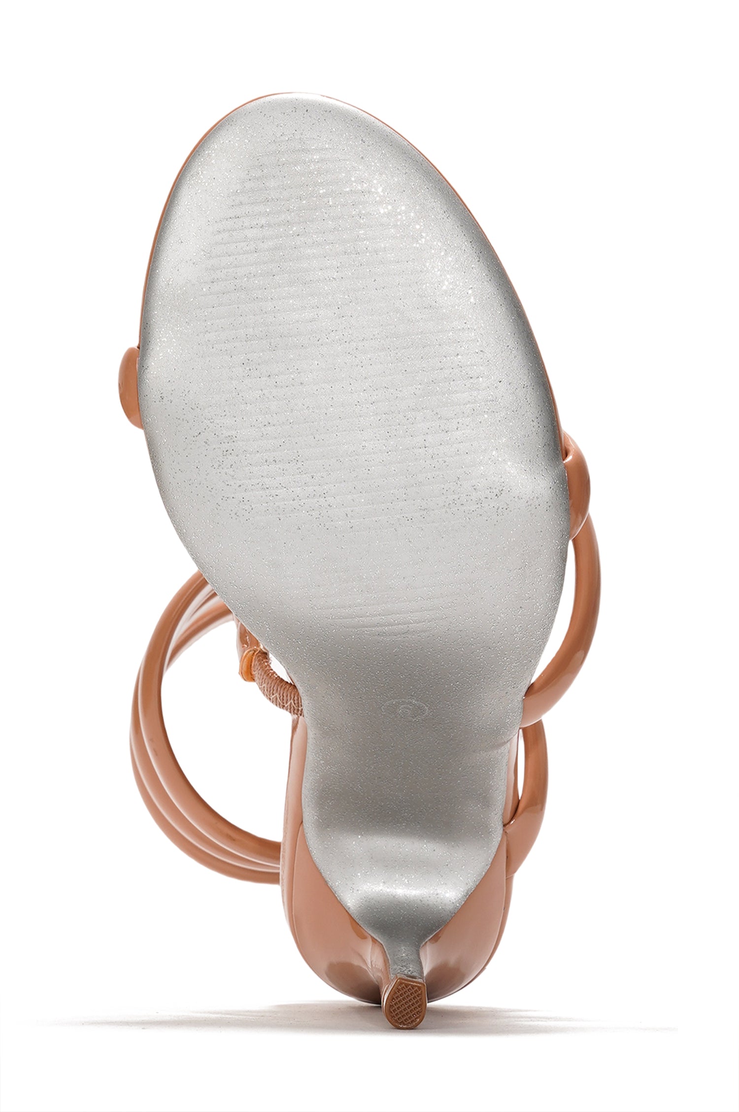 Faydra Women's Metallic Heels - Ankle Wrap 4-inch Stiletto Sandals - Nude - Cape Robbin