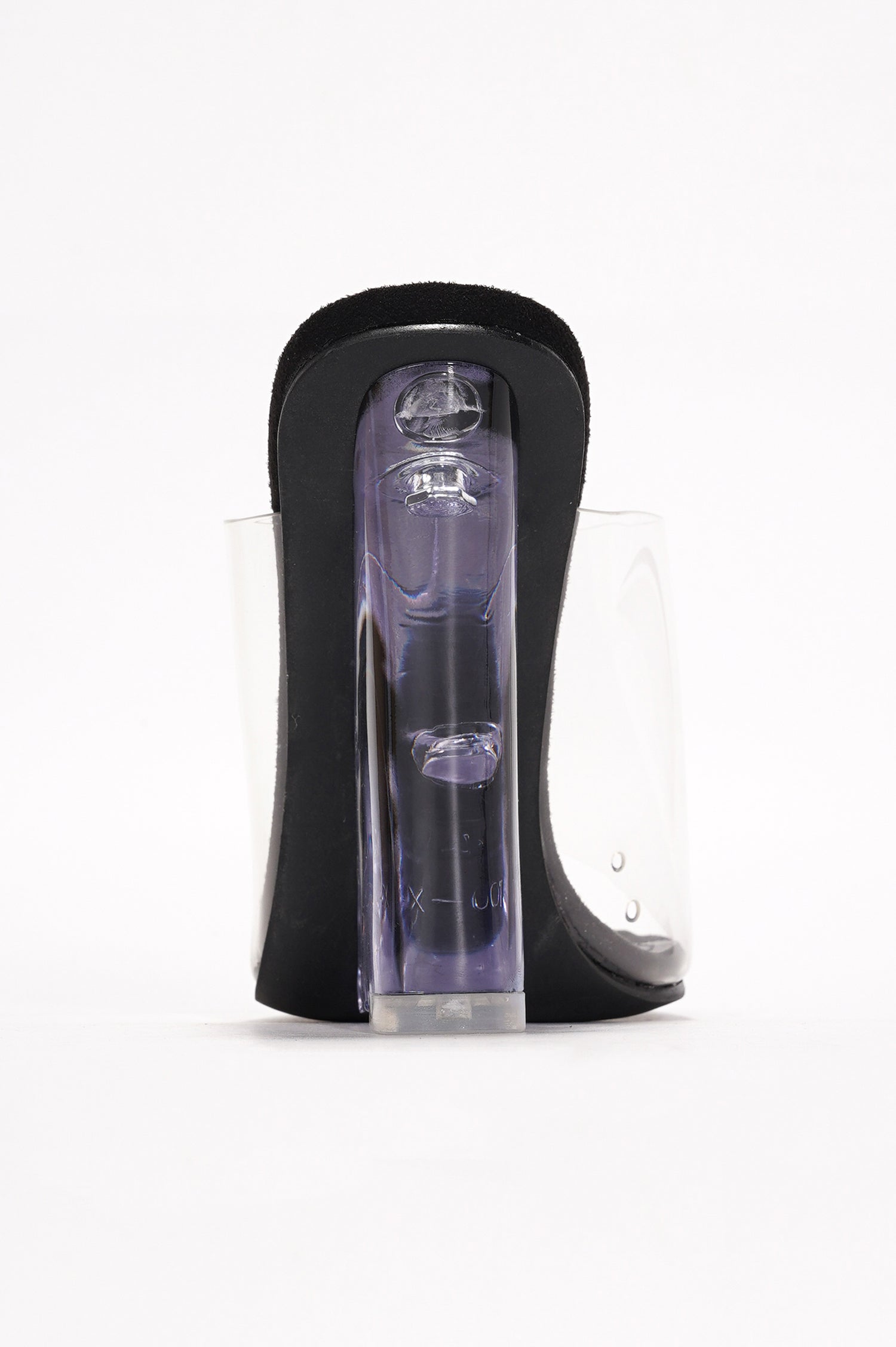 Lemonade Clear Slip-On Transparent Straps, Round Toe Wedge Heels - Black - Cape Robbin