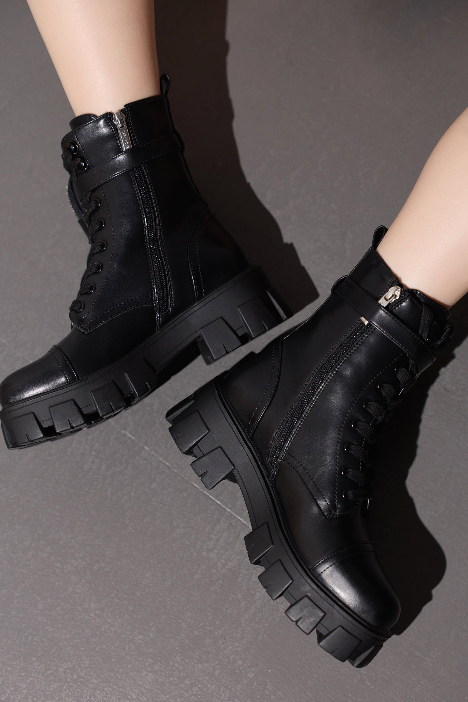 Monalisa Women's  Ankle Booties with Side Zipper & Pouch - Black - Cape Robbin