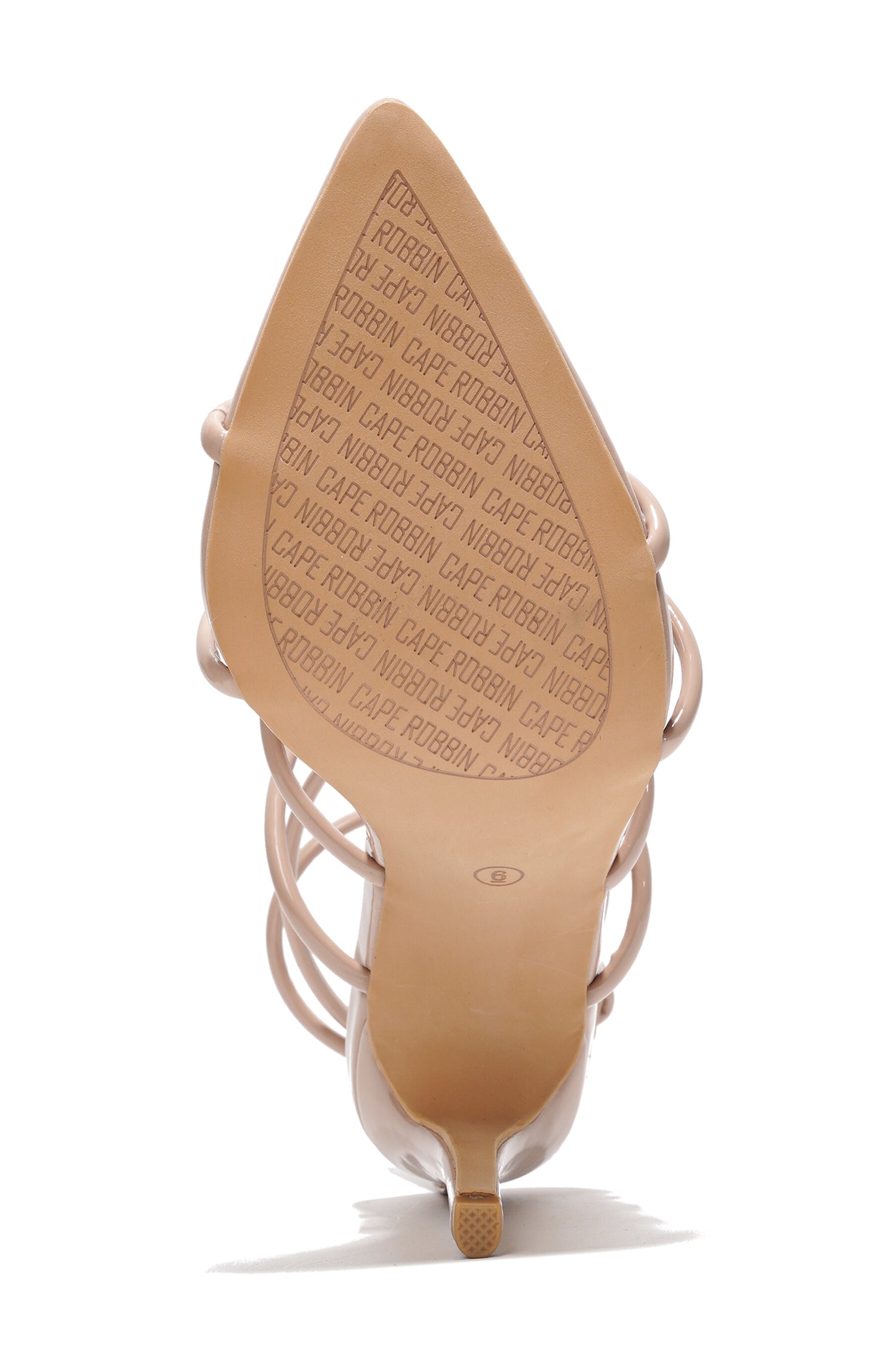 Ada.a Strappy Stiletto Heel Sandals - Pointed Open Toe Ankle Strap Sandals - Beige - Cape Robbin