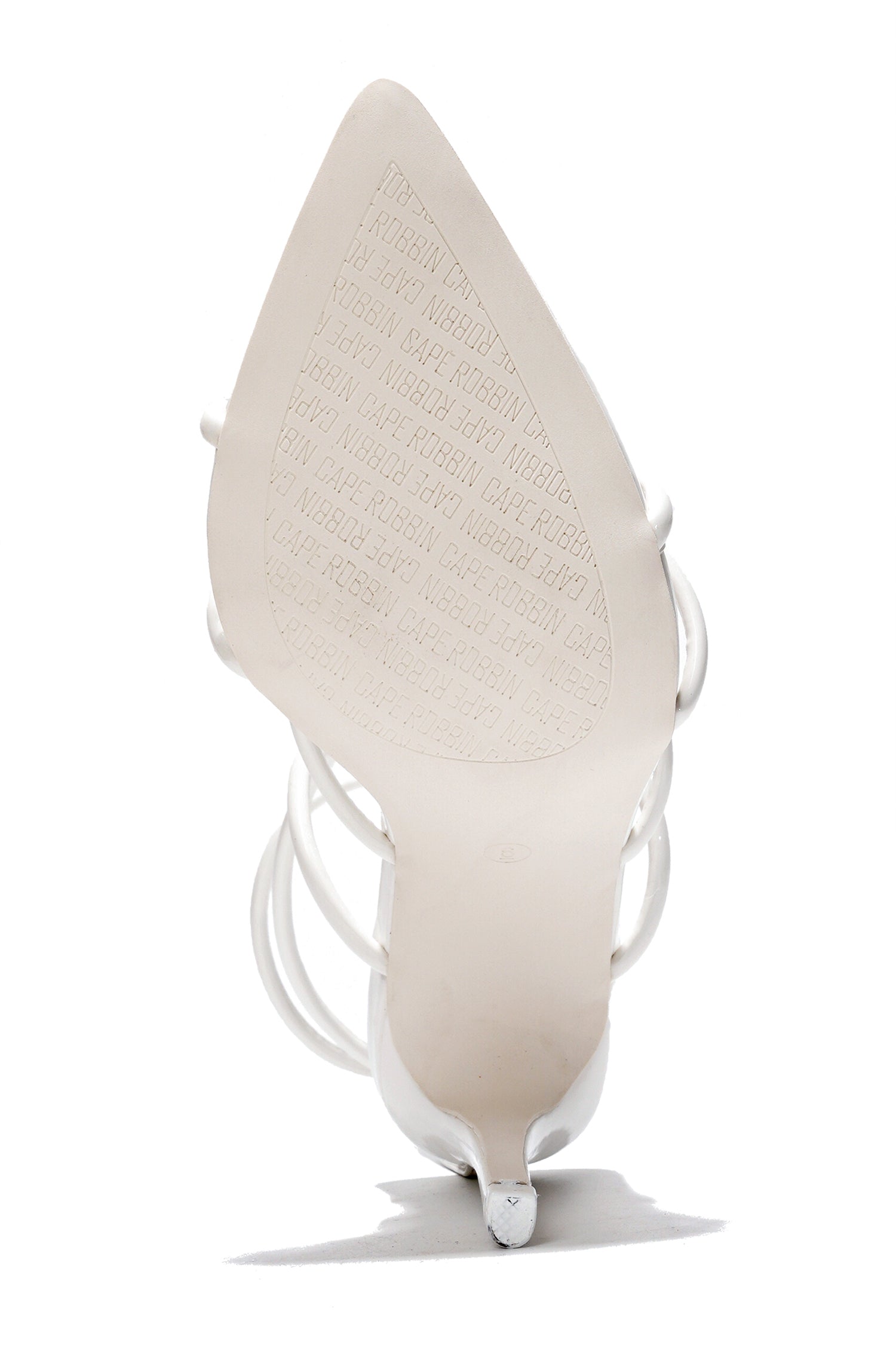 Ada.a Strappy Stiletto Heel Sandals - Pointed Open Toe Ankle Strap Sandals - White - Cape Robbin