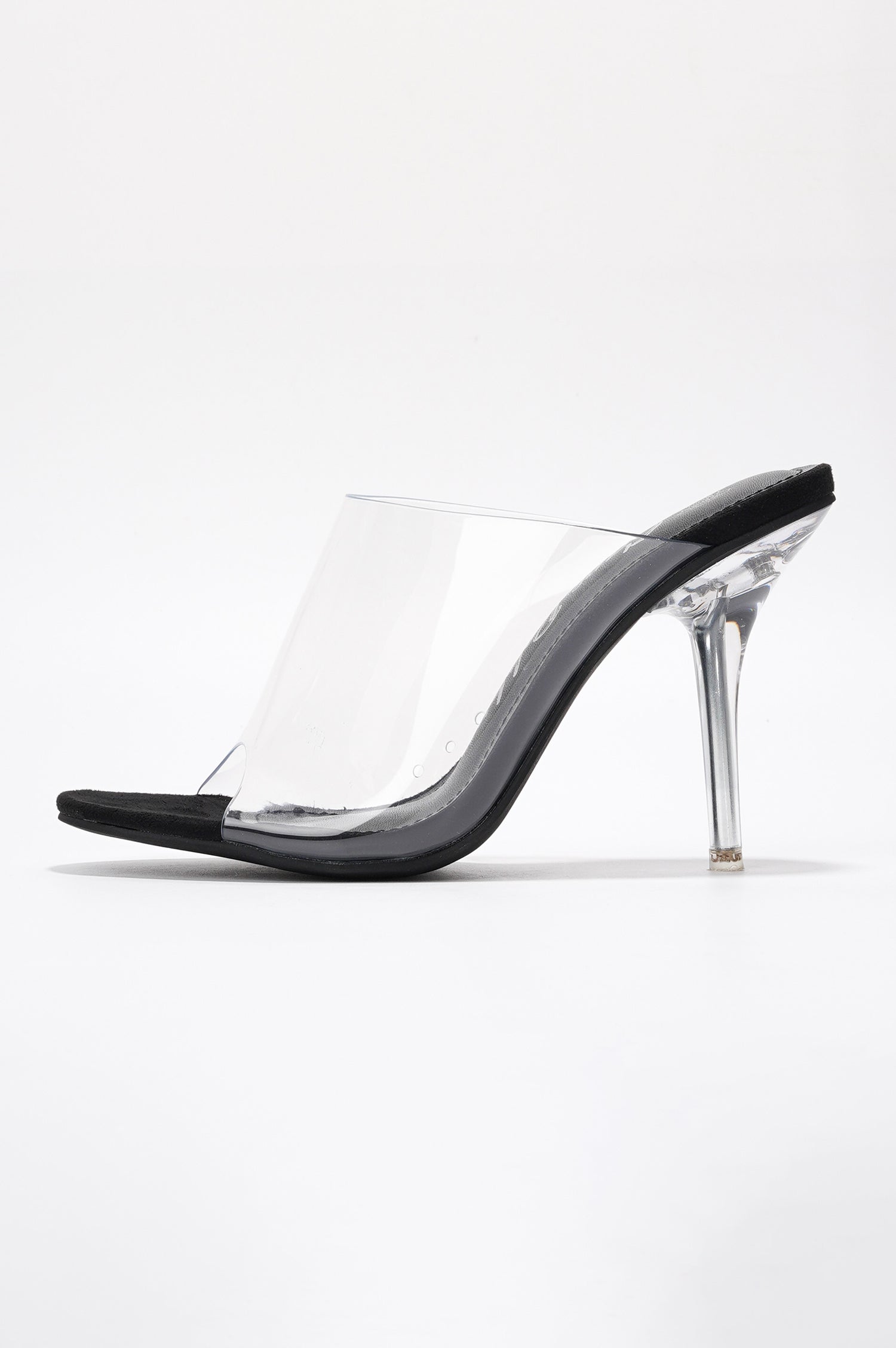 Allure.a Stiletto Heel Mules - Round Toe Slip On High Heels - Black - Cape Robbin
