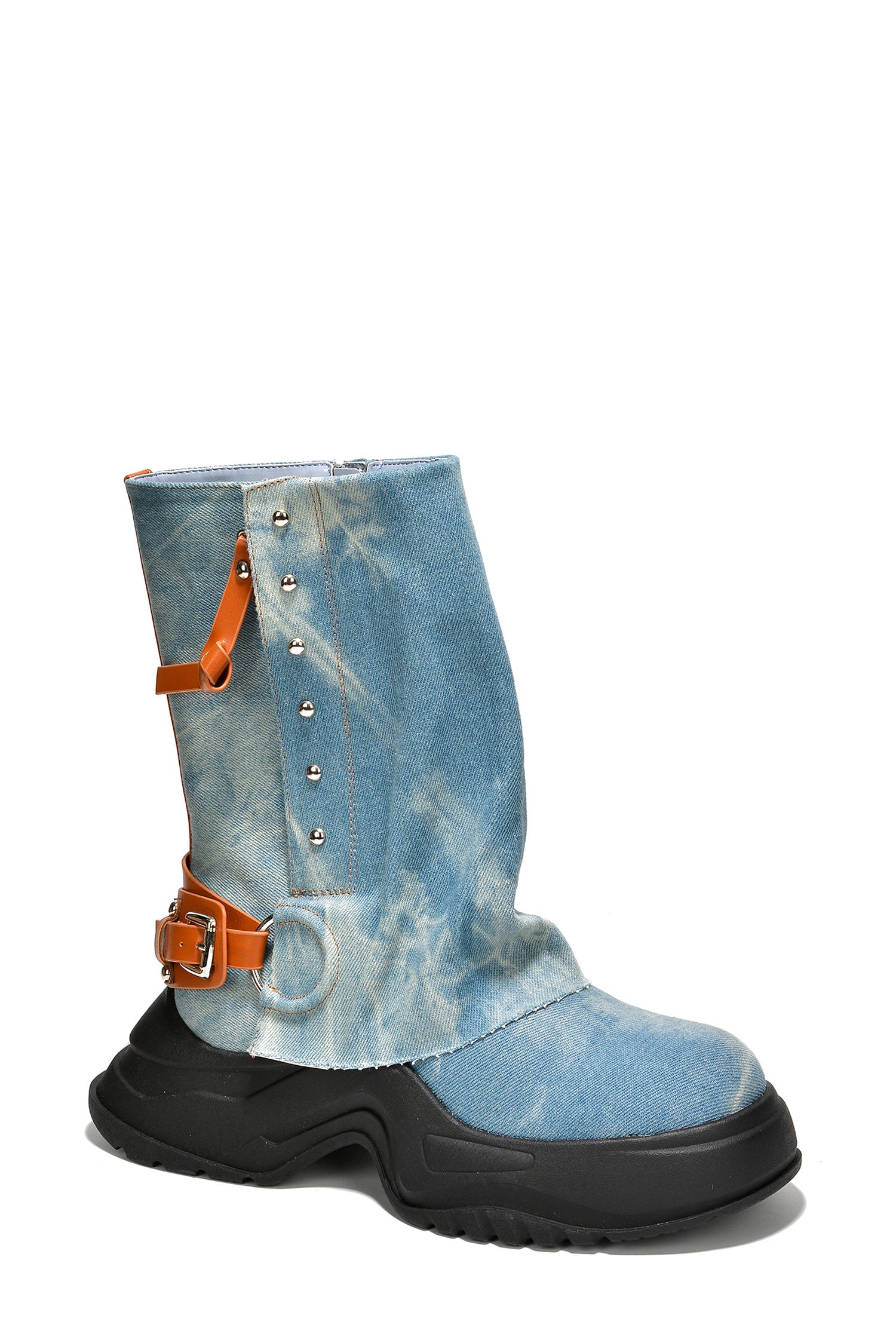 Anotherone Raw Cut Booties - Washed Denim