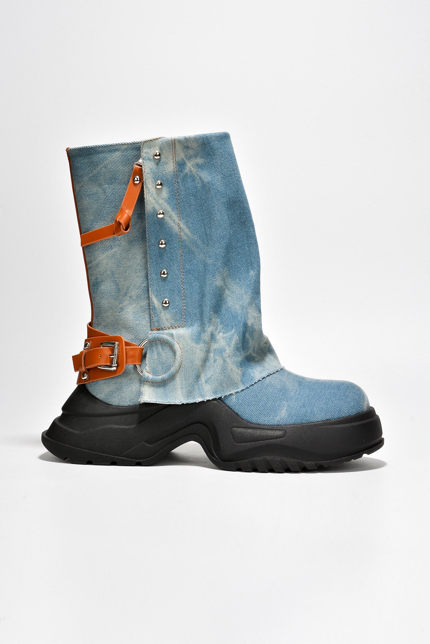 Anotherone Raw Cut Booties - Washed Denim