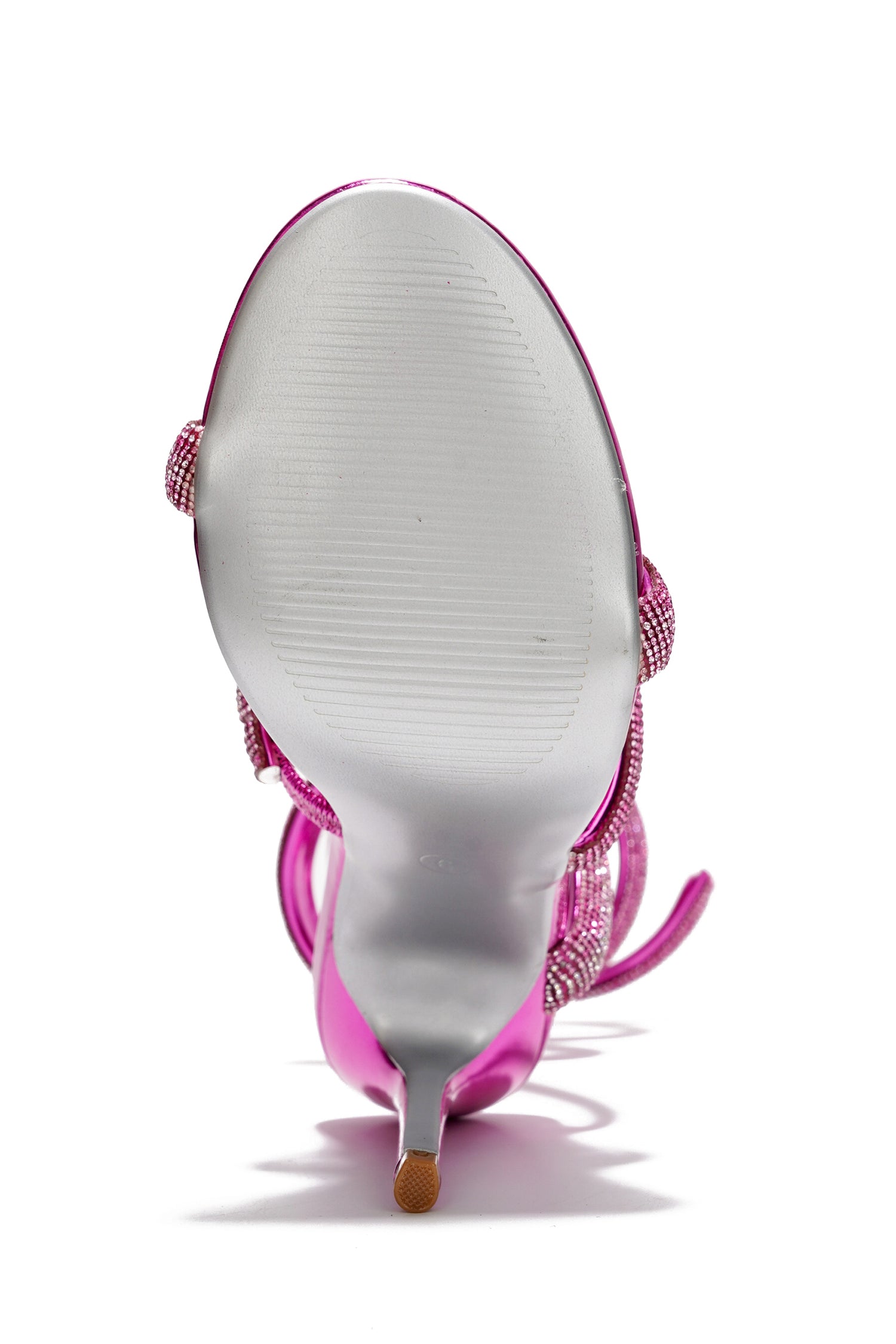 Dyana Sparkling Strappy Heeled Sandals with Wraparound Ankle Strap - Fuchsia - Cape Robbin