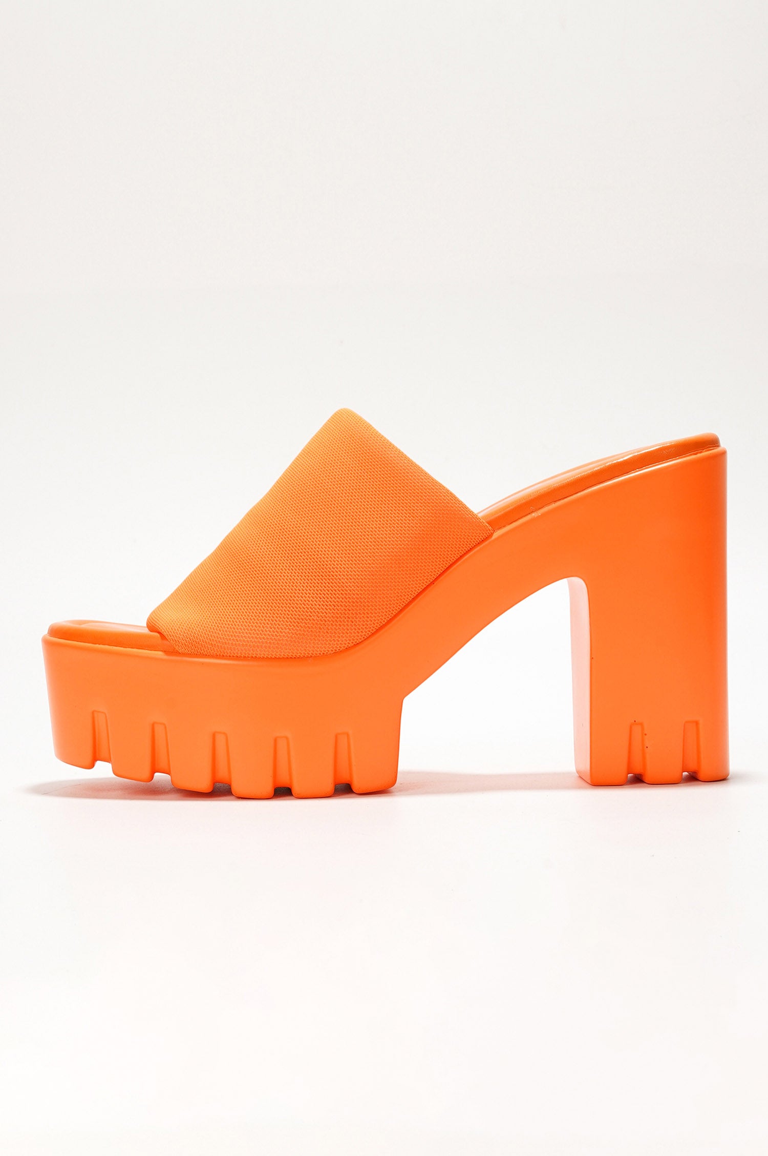 Echoya Women's Chunky Platform Sandals Block Heel - Slip On Elastic Band Shoes- Orange - Cape Robbin