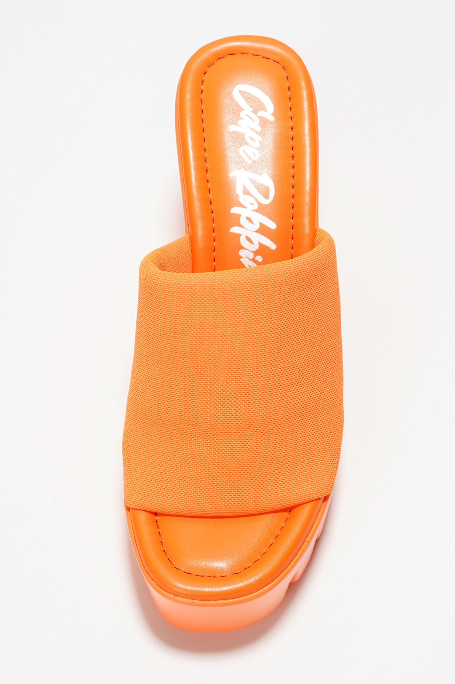 Echoya Women's Chunky Platform Sandals Block Heel - Slip On Elastic Band Shoes- Orange - Cape Robbin