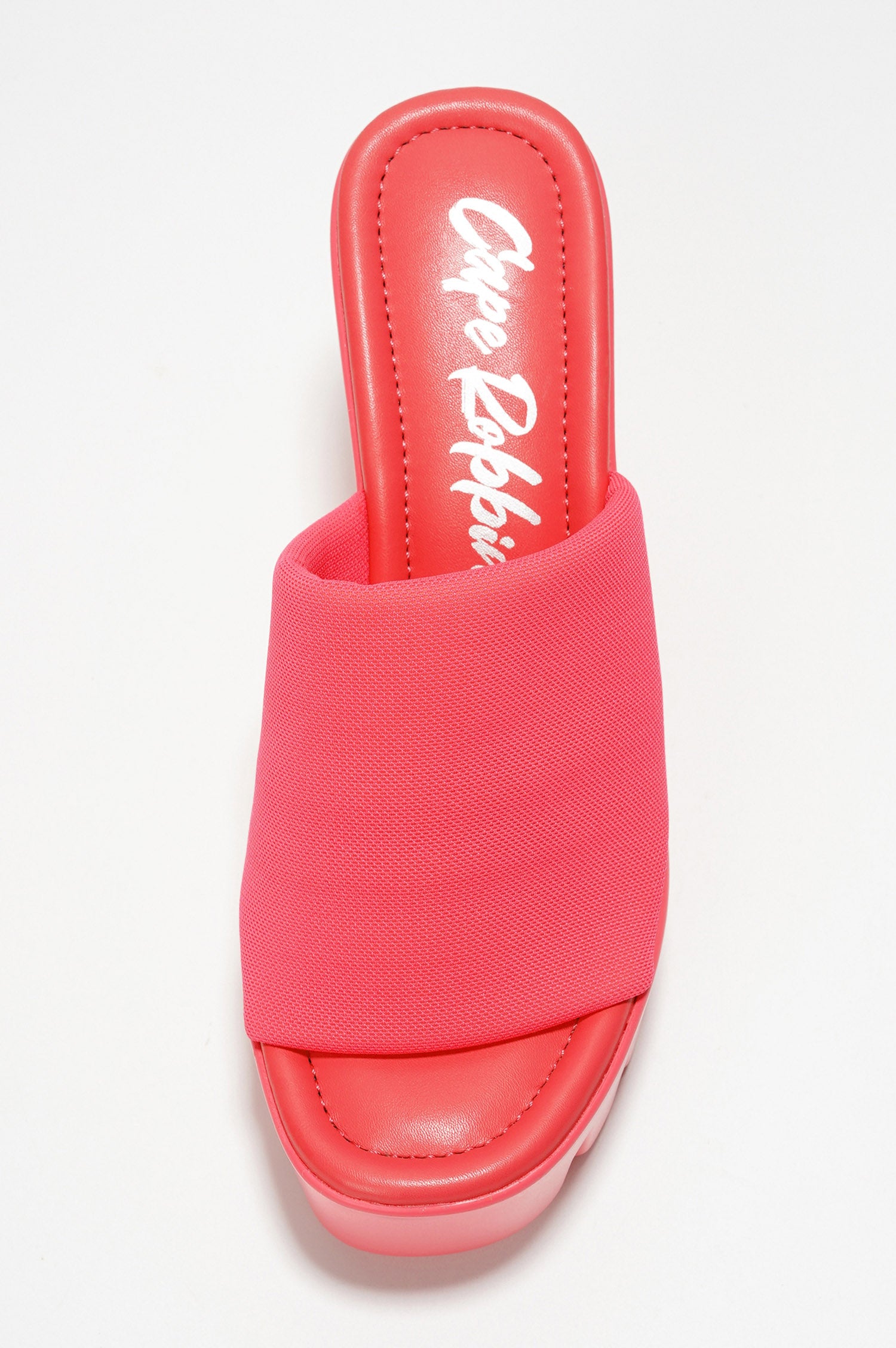 Echoya Women's Chunky Platform Sandals Block Heel - Slip On Elastic Band Shoes- Pink - Cape Robbin