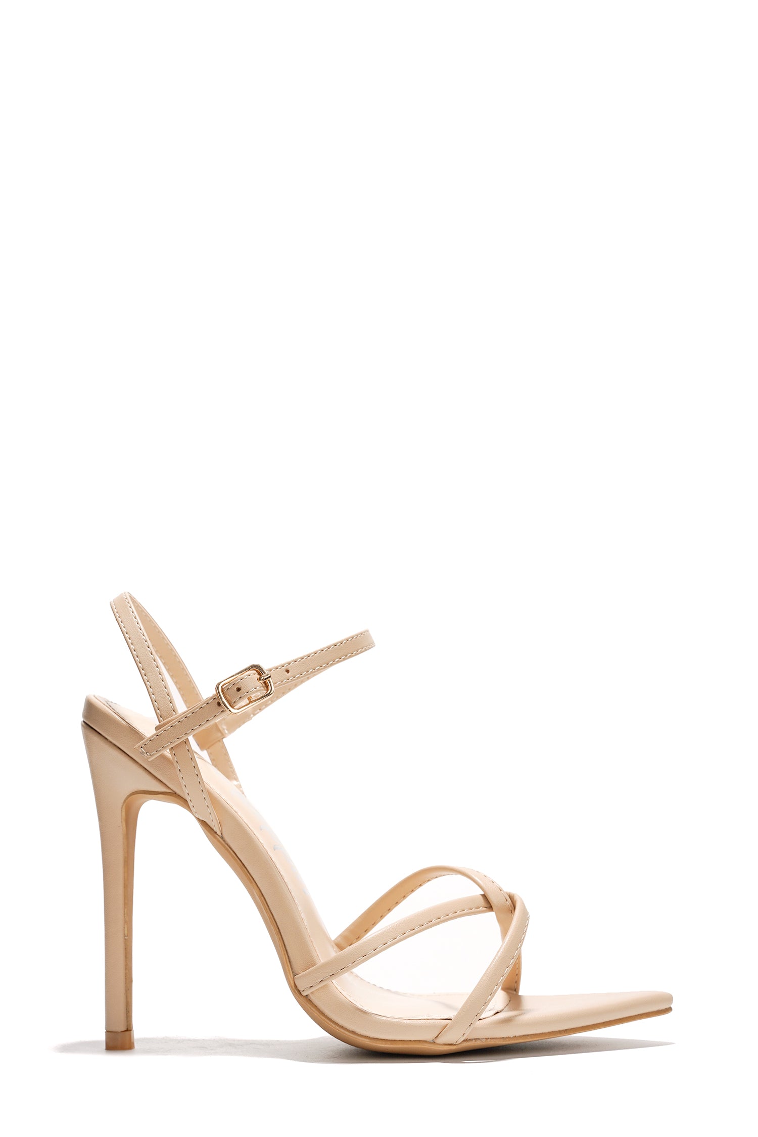 Emylee Slingback with Strap Pointy-toe Minimalist Heels - Beige