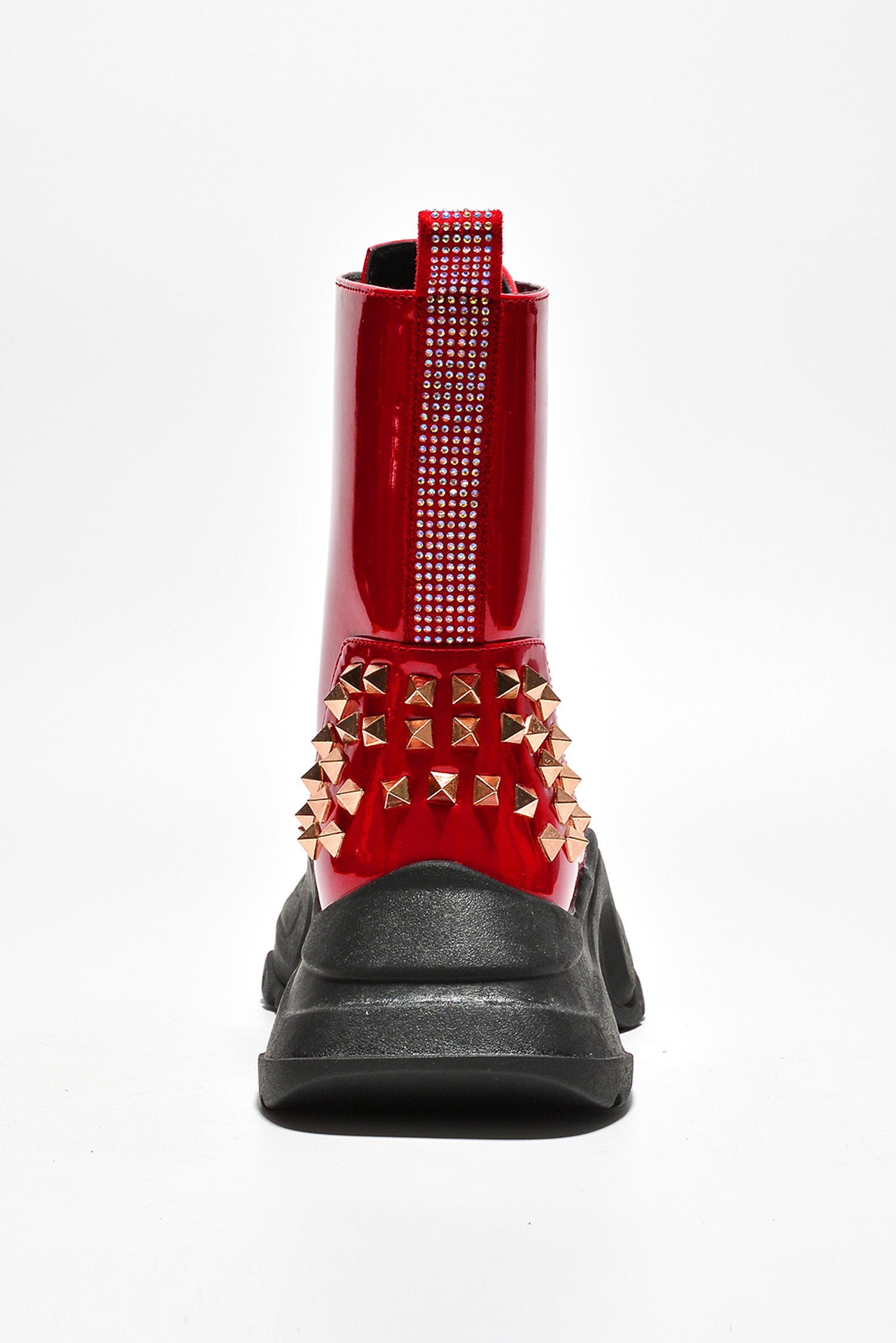 Cape Robbin Radiate Rhinestone High Top Sneaker Booties - Platform Chunky Sneakers