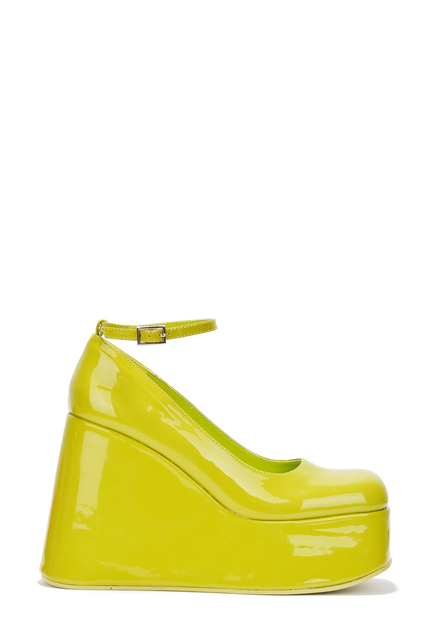 Jenny Closed Round Toe Platforms - Lime