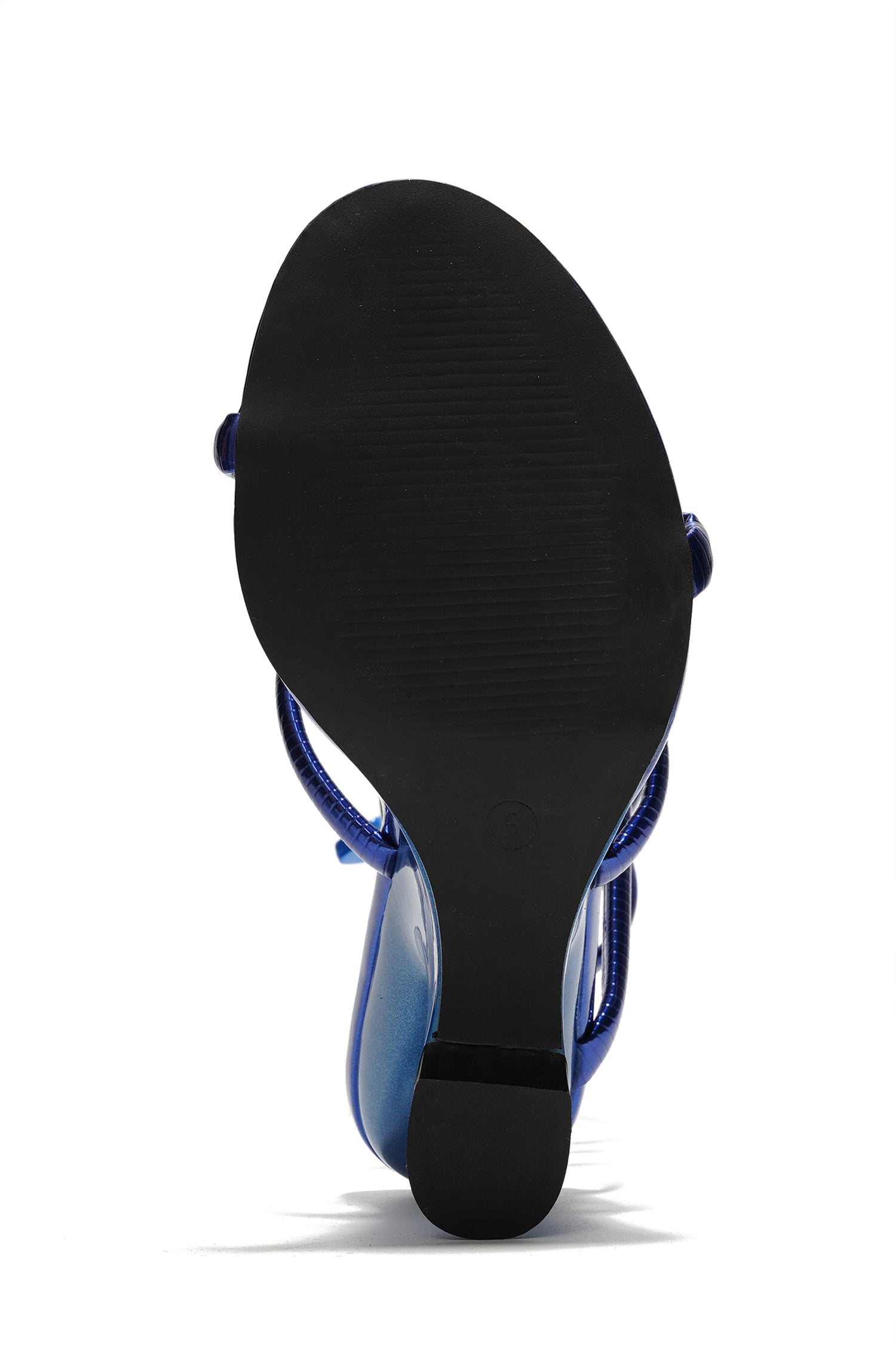 Laryssa Spiral Wrap-around strappy Heels - Blue