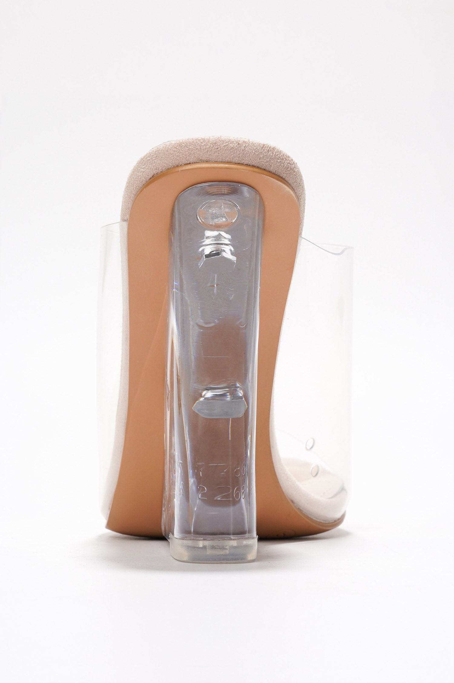 Lemonade Clear Slip-On Transparent Straps, Round Toe Wedge Heels - Beige - Cape Robbin