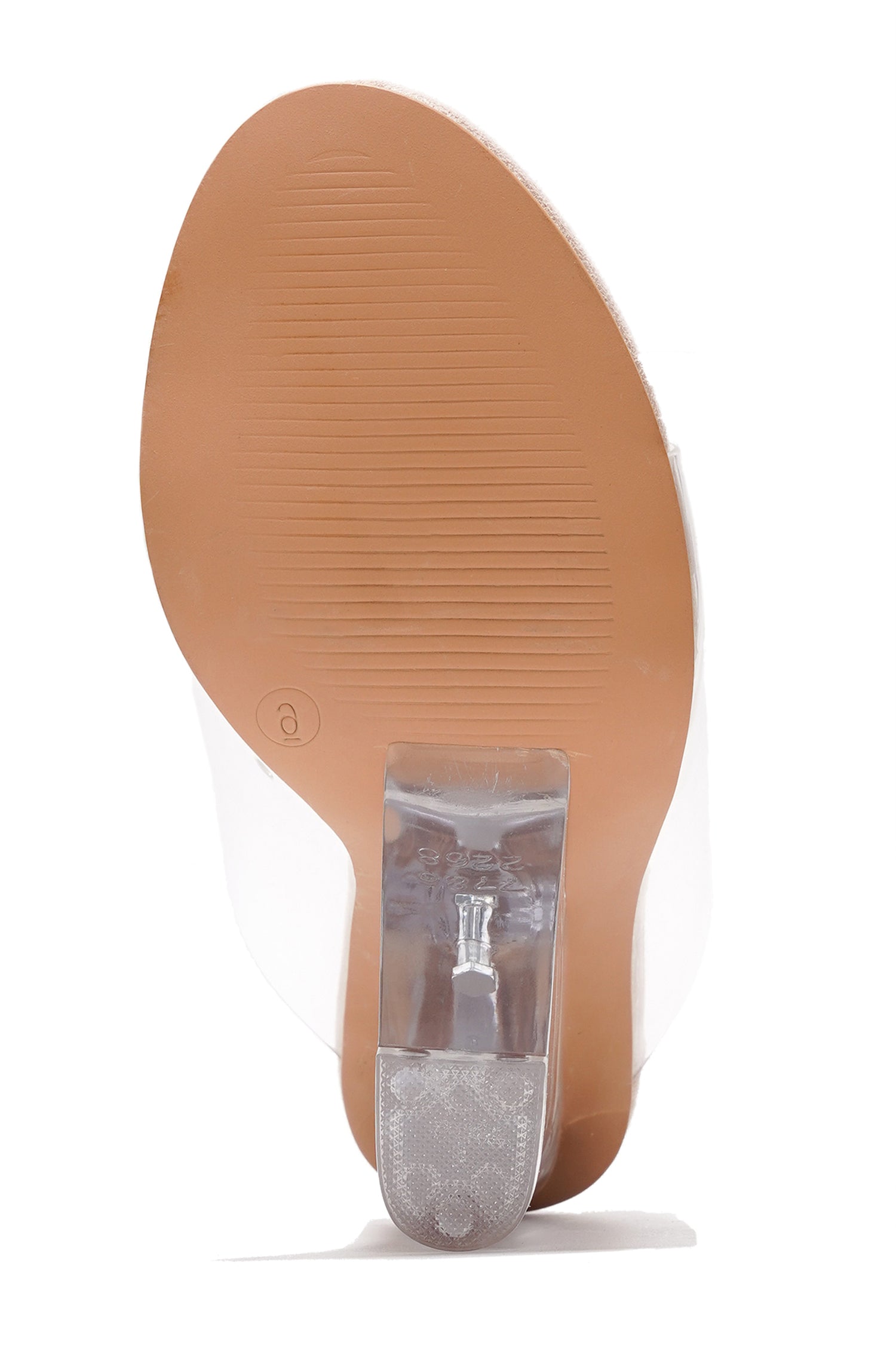 Lemonade Clear Slip-On Transparent Straps, Round Toe Wedge Heels - Beige - Cape Robbin