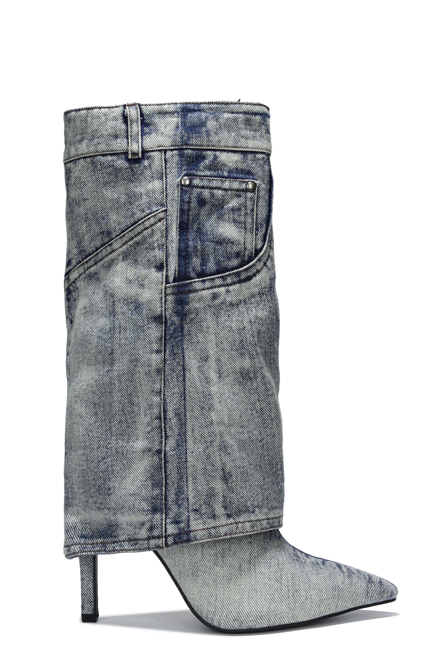 Lompoc Zebra Print Fold-Over High Heel Booties