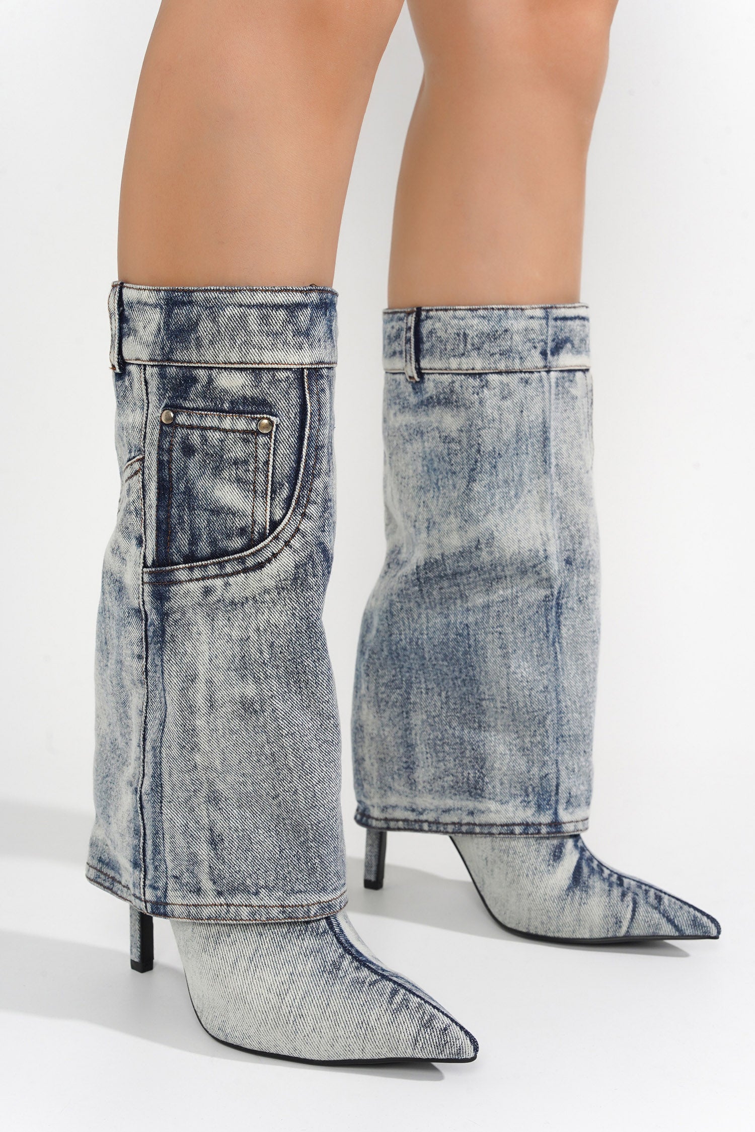 Lompoc Zebra Print Fold-Over High Heel Booties