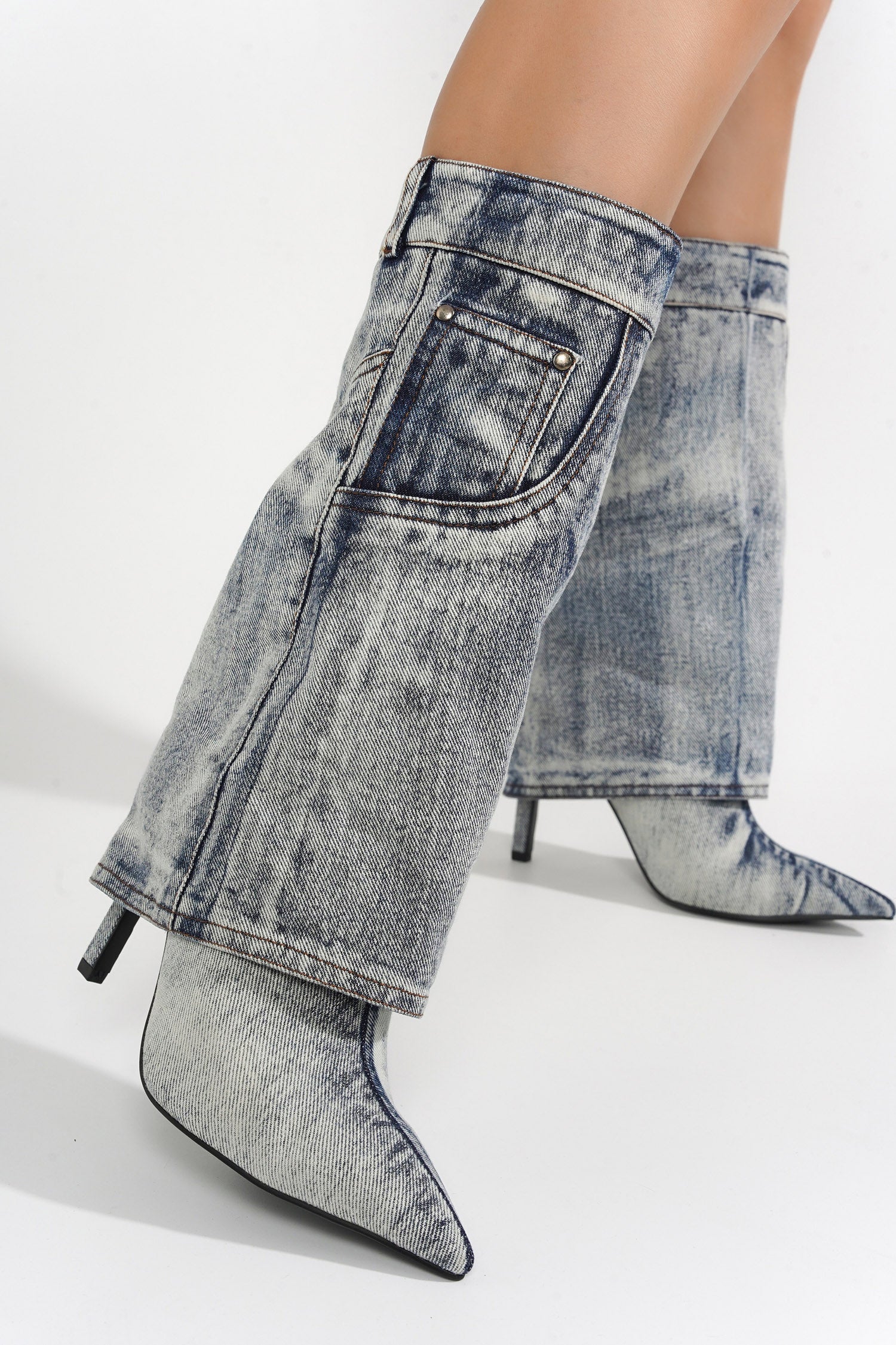 Lompoc Zebra Print Fold-Over High Heel Booties