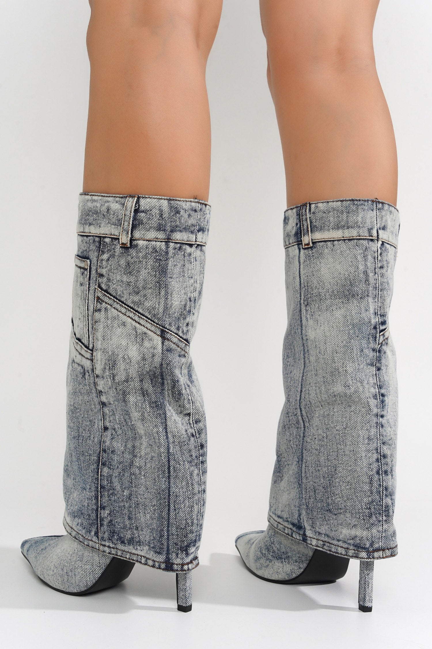 Lompoc Zebra Print Fold-Over High Heel Booties