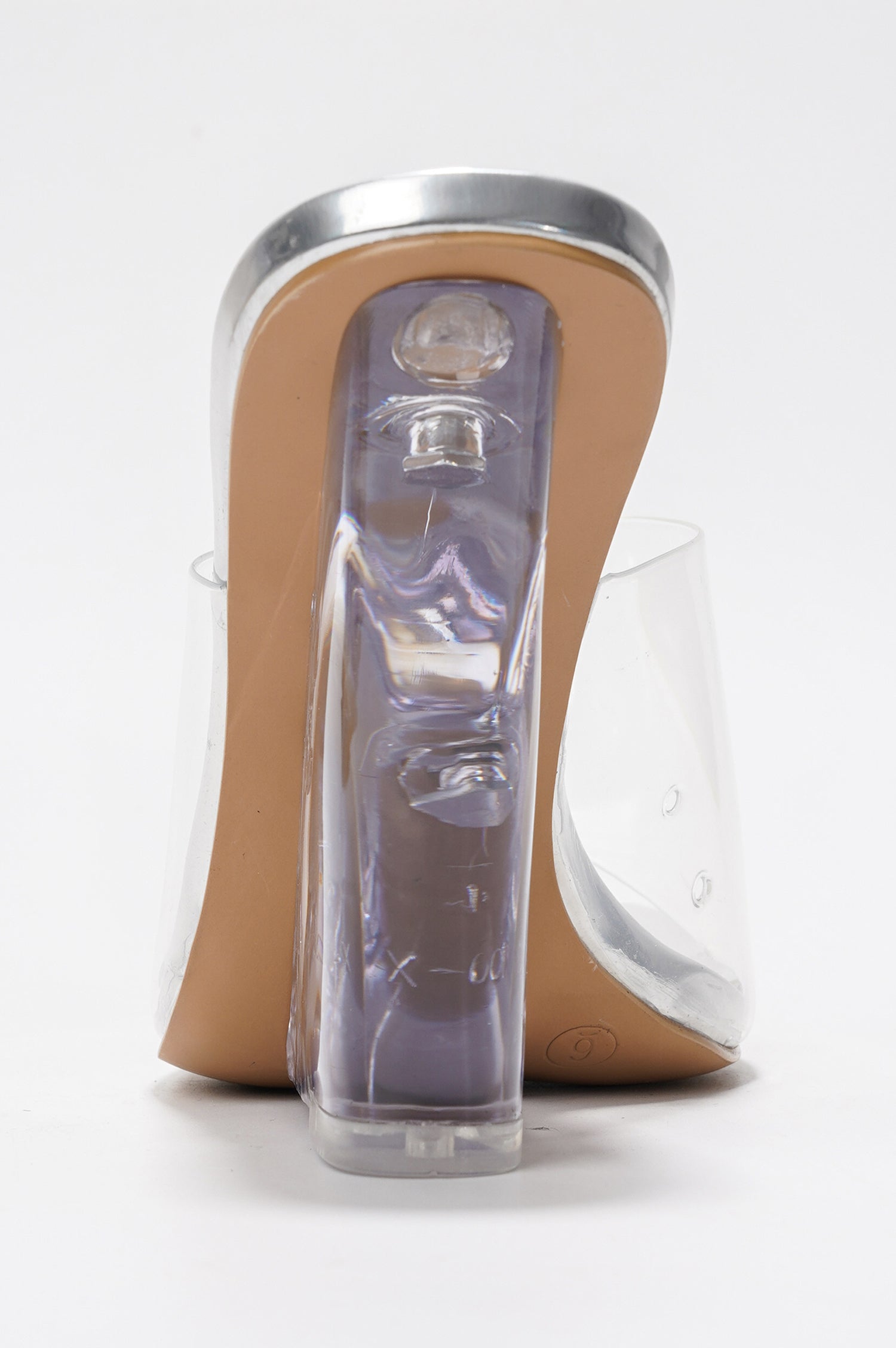 Mala Clear Slip-On Transparent Straps, Square Toe Wedge Heels - Clear - Cape Robbin