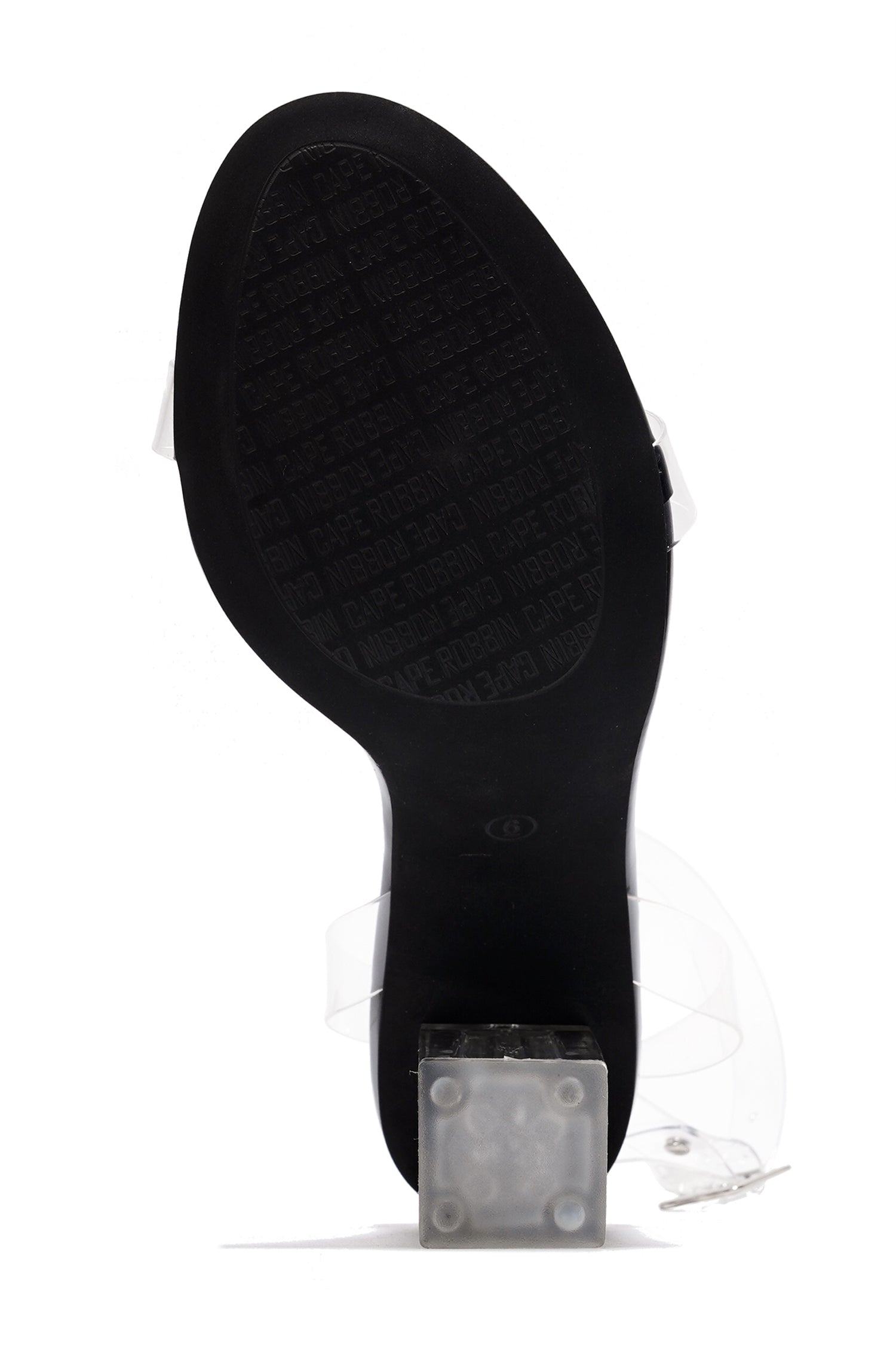 Maria-2.A Block Heel Sandals - Open Toe Ankle Strap Heeled Sandals - Black