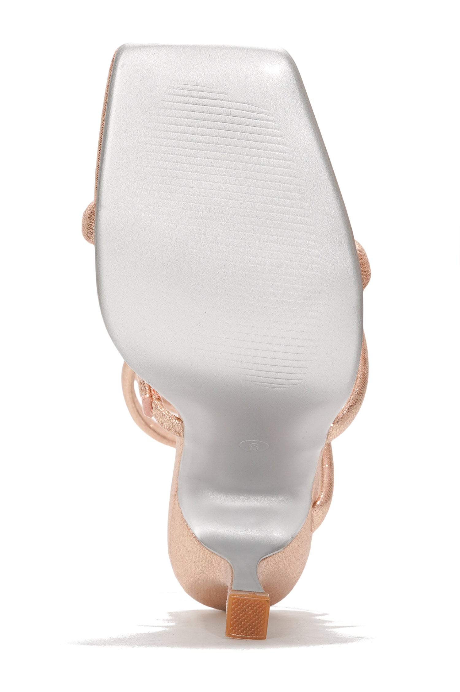 Myrta Women's Square Toe Heels - Ankle Wrap 4-inch Stiletto Sandals - Champagne - Cape Robbin