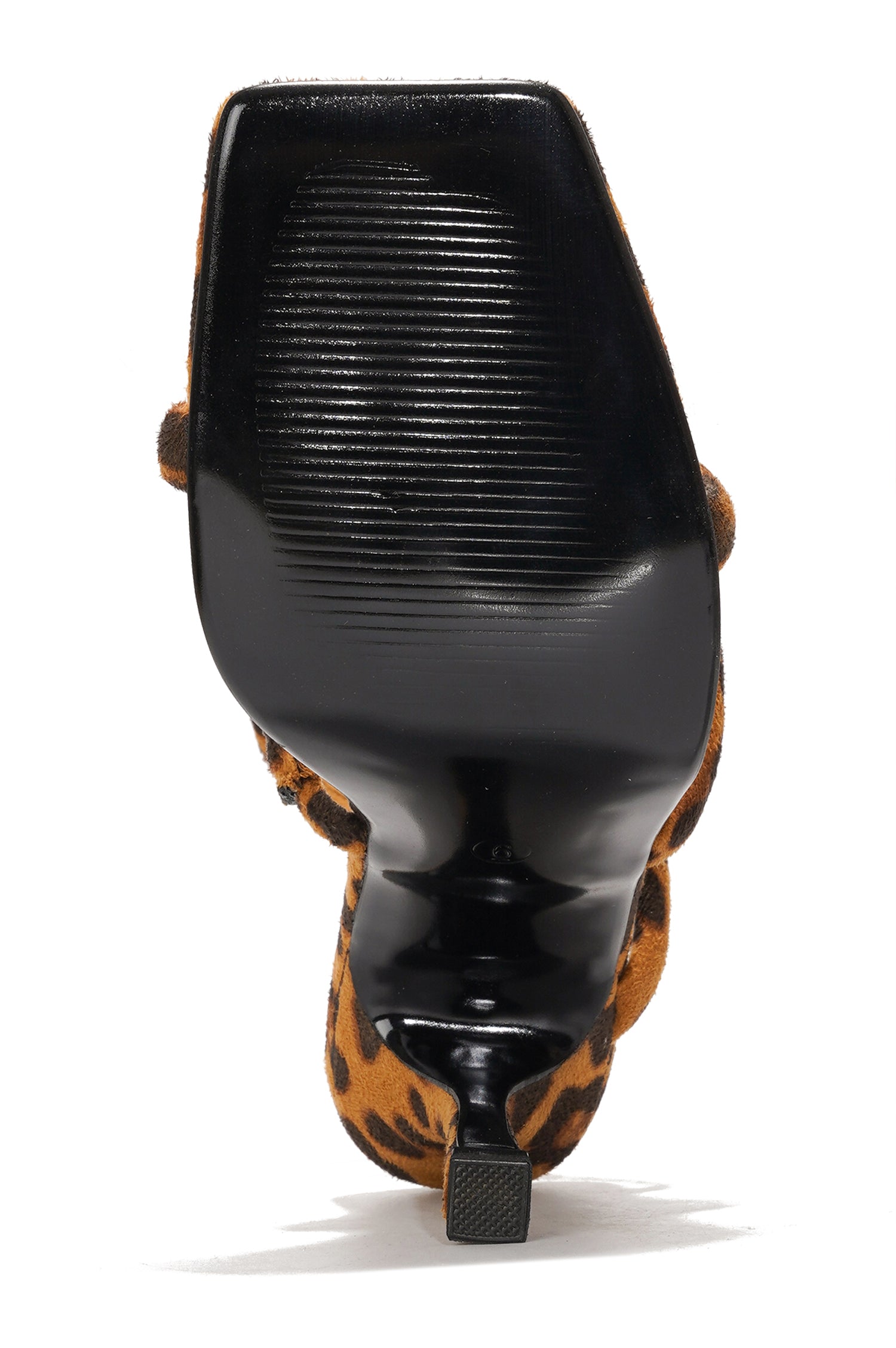 Myrta Women's Square Toe Heels - Ankle Wrap 4-inch Stiletto Sandals - Leopard