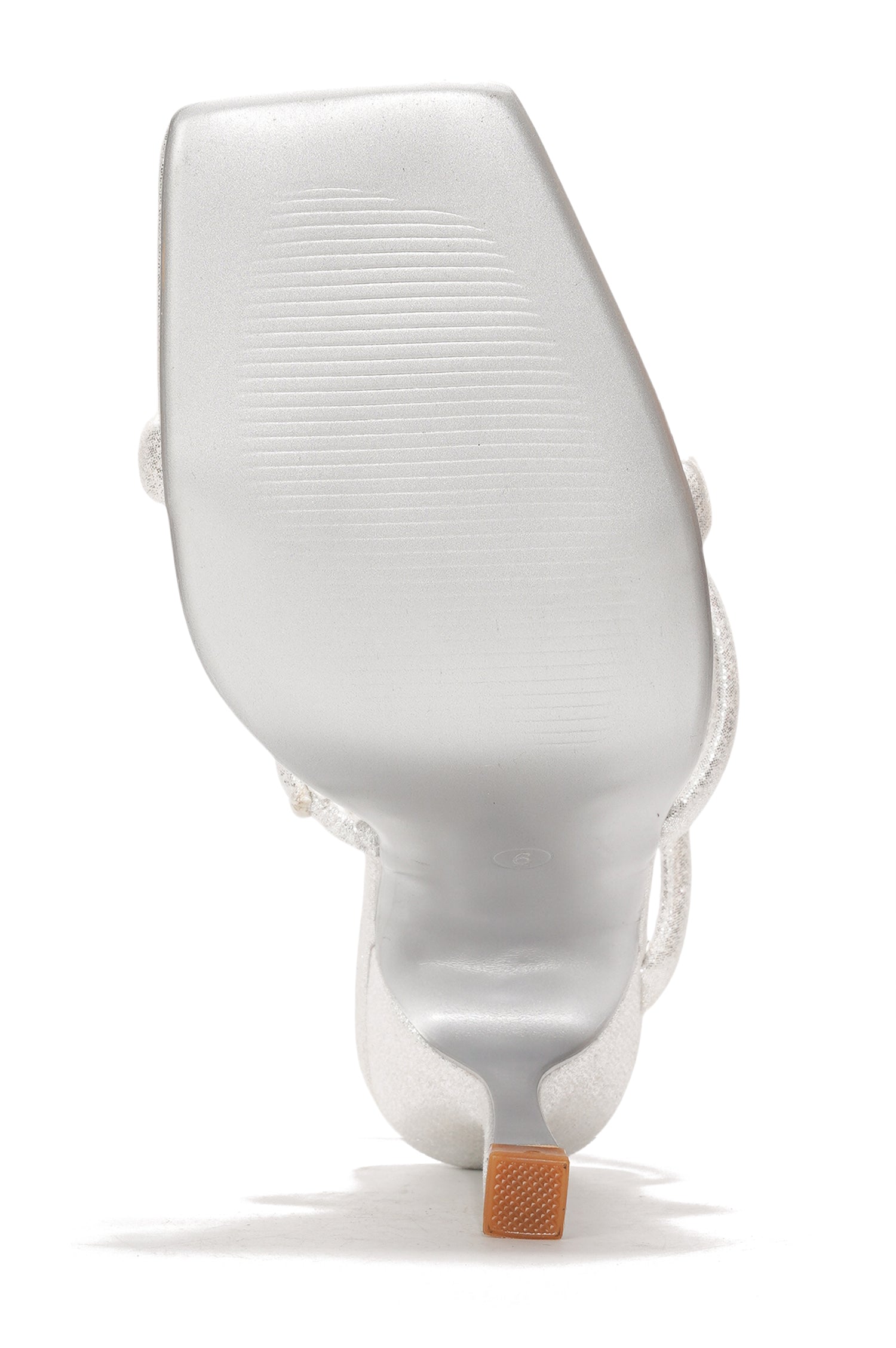 Myrta Women's Square Toe Heels - Ankle Wrap 4-inch Stiletto Sandals - Silver - Cape Robbin