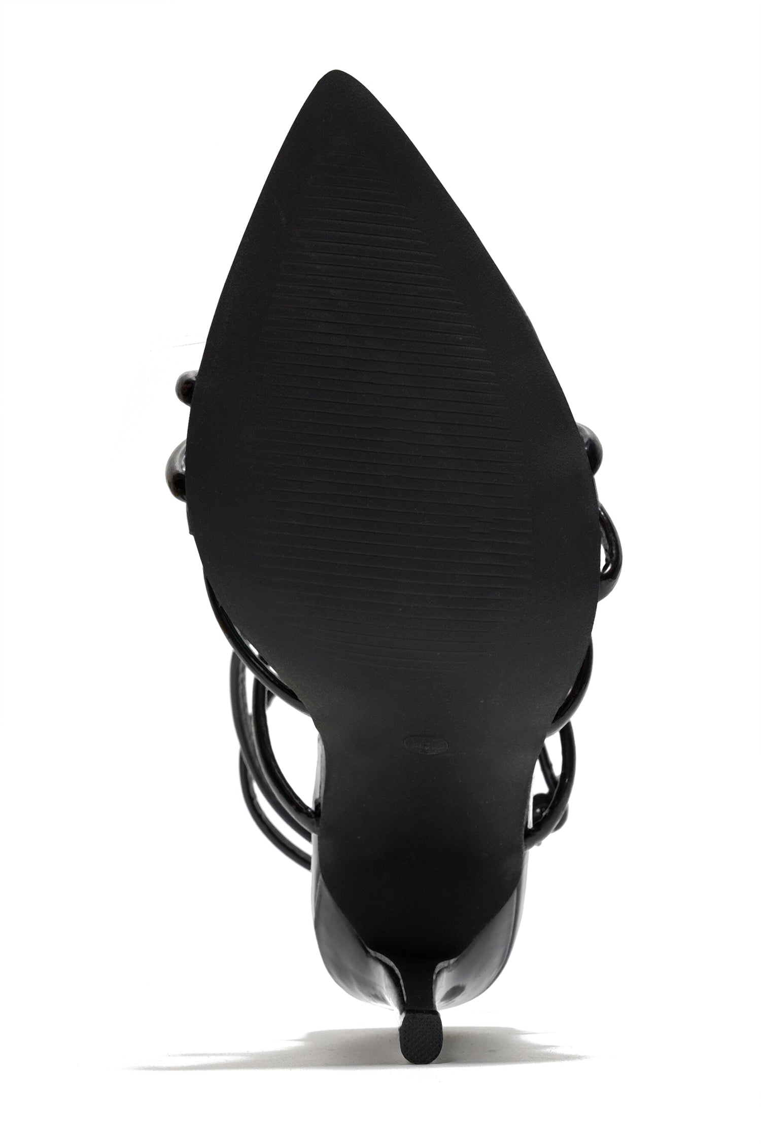 Nabil Strappy Stiletto Heel Sandals - Pointed Open Toe Buckle Closure Sandals - Black - Cape Robbin