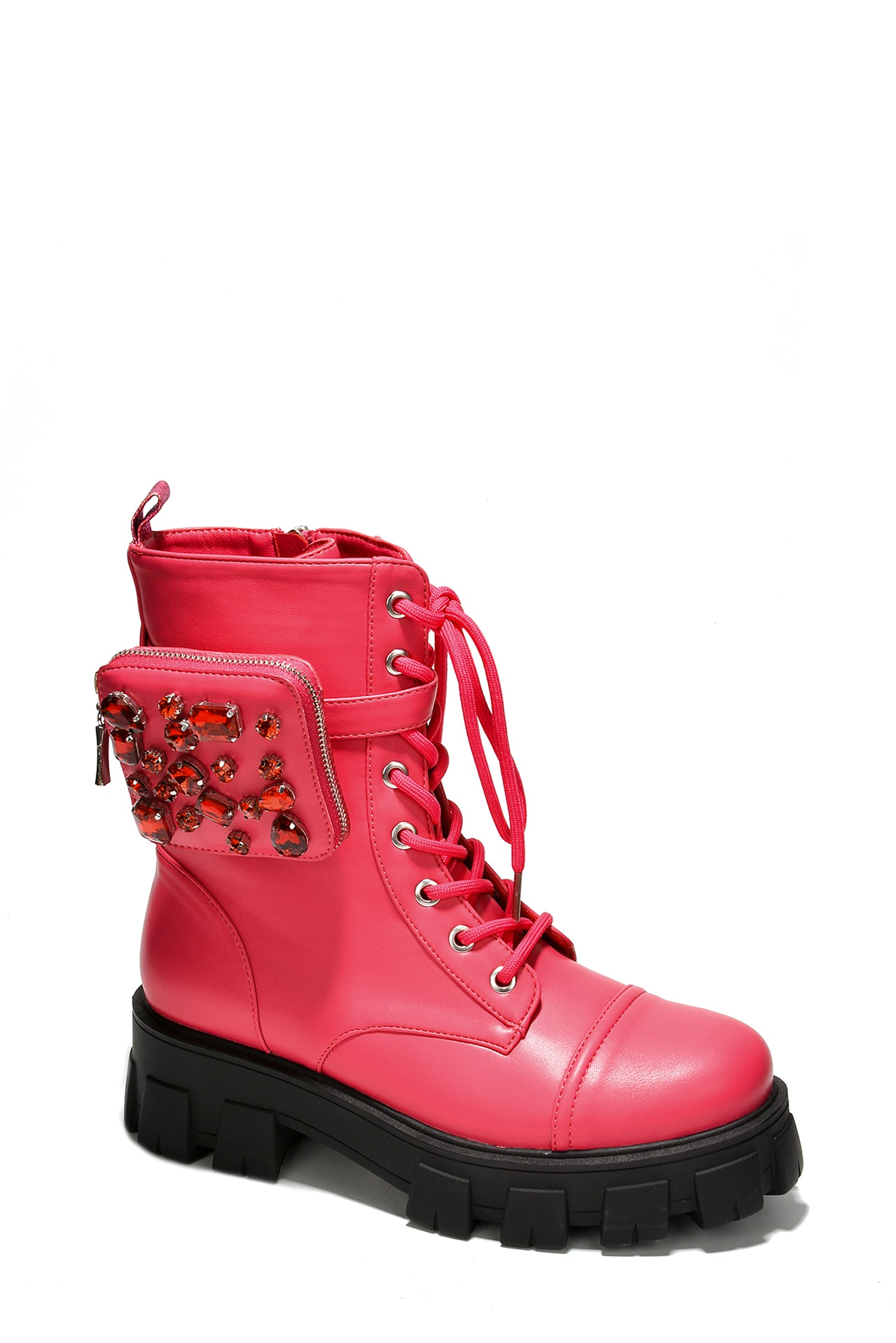 Nemoya Booties with Rhinestone Embellishments - Pink - Cape Robbin