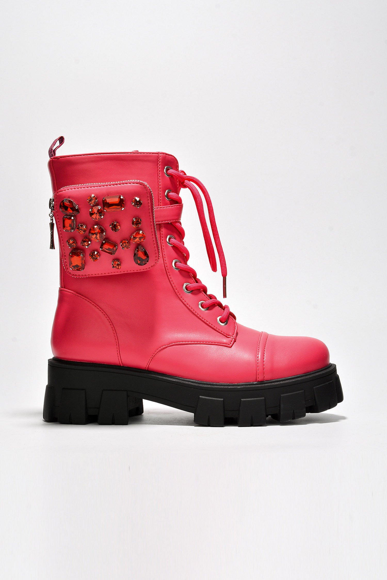 Nemoya Booties with Rhinestone Embellishments - Pink - Cape Robbin