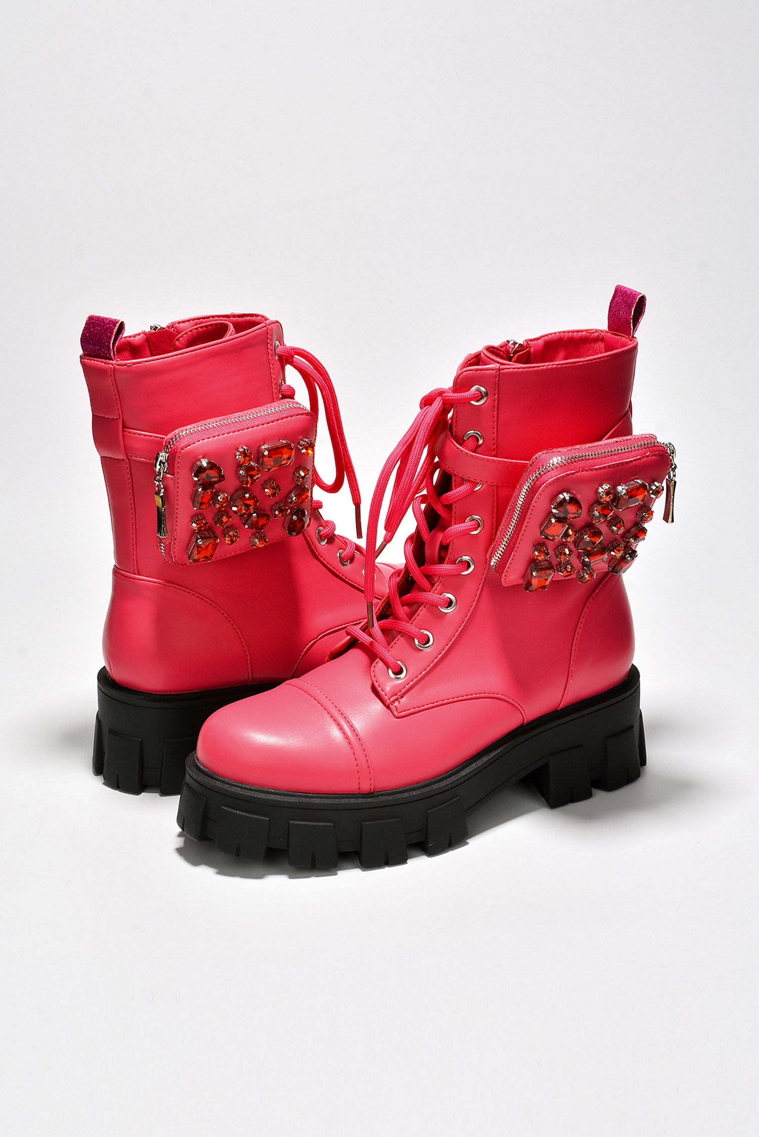 Nemoya Booties with Rhinestone Embellishments - Pink - Cape Robbin