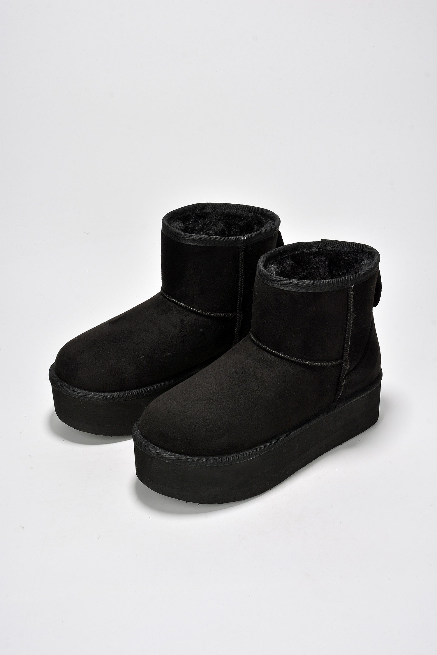 Nomel Chunky Platform Ankle Booties - Black
