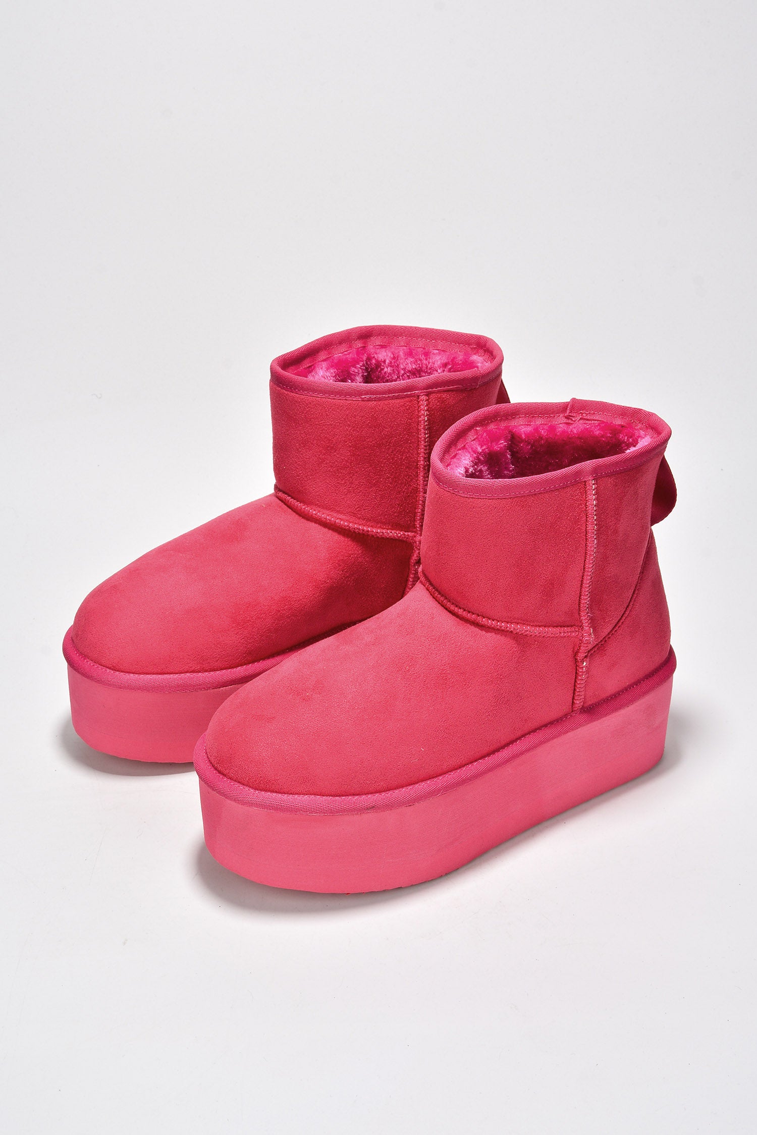Nomel Chunky Platform Ankle Booties - Fuchsia