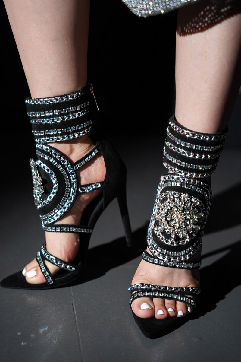 Buy Black Heeled Sandals for Women by JBARG Online | Ajio.com