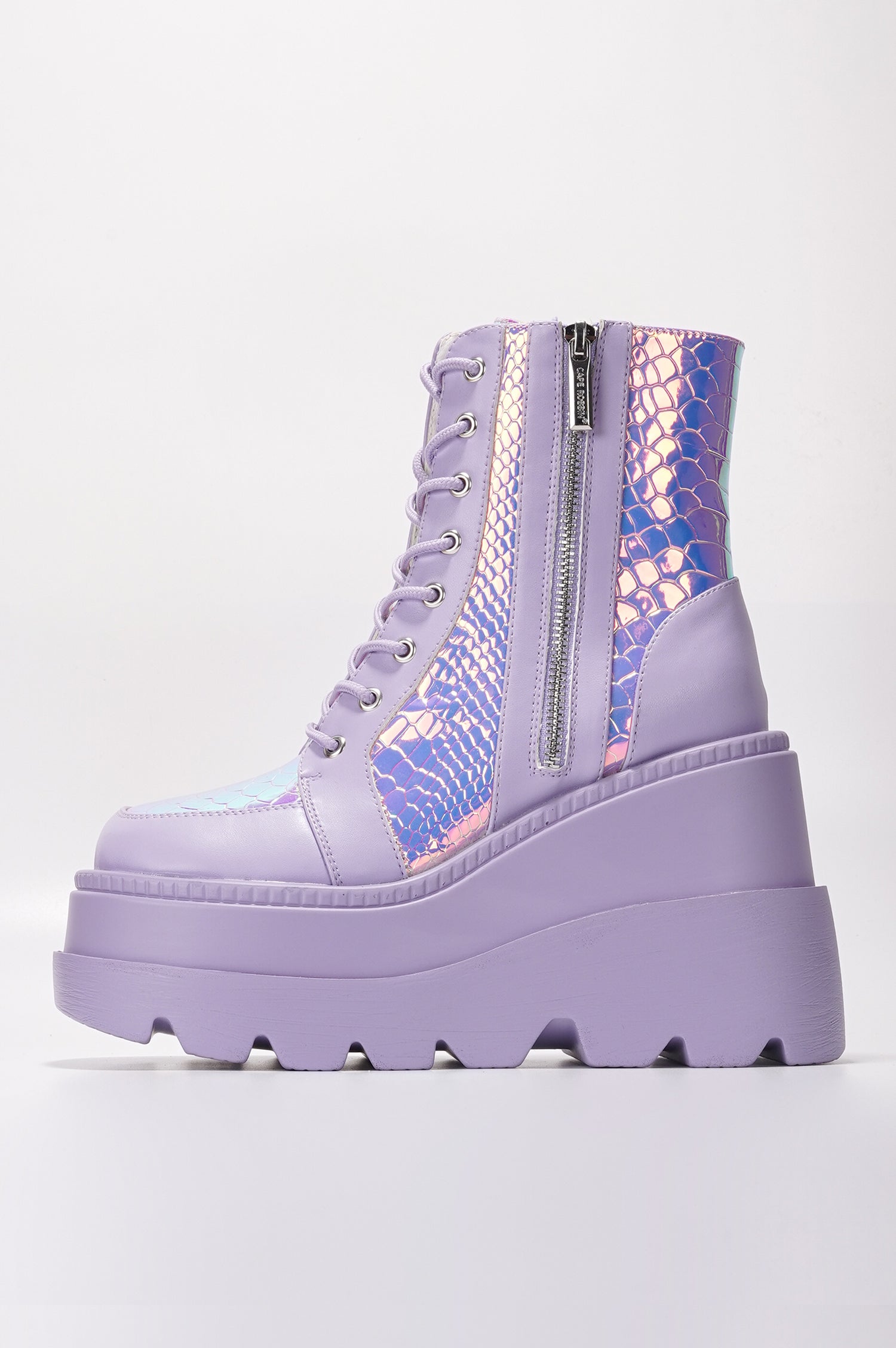 Radio Women's Platform Ankle Boots with Buckle Strap - Lilac - Cape Robbin