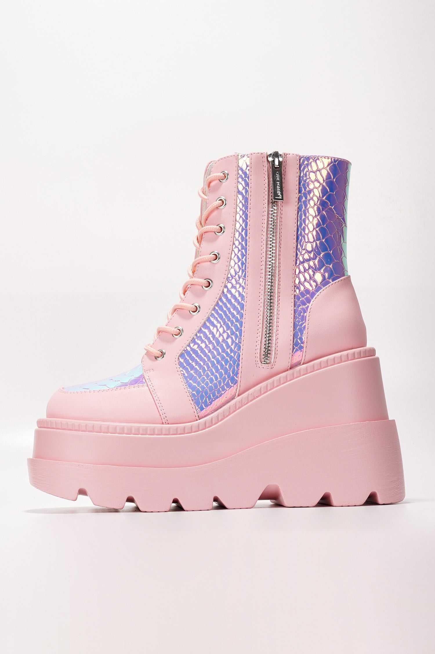 Radio Women's Platform Ankle Boots with Buckle Strap - Pink - Cape Robbin