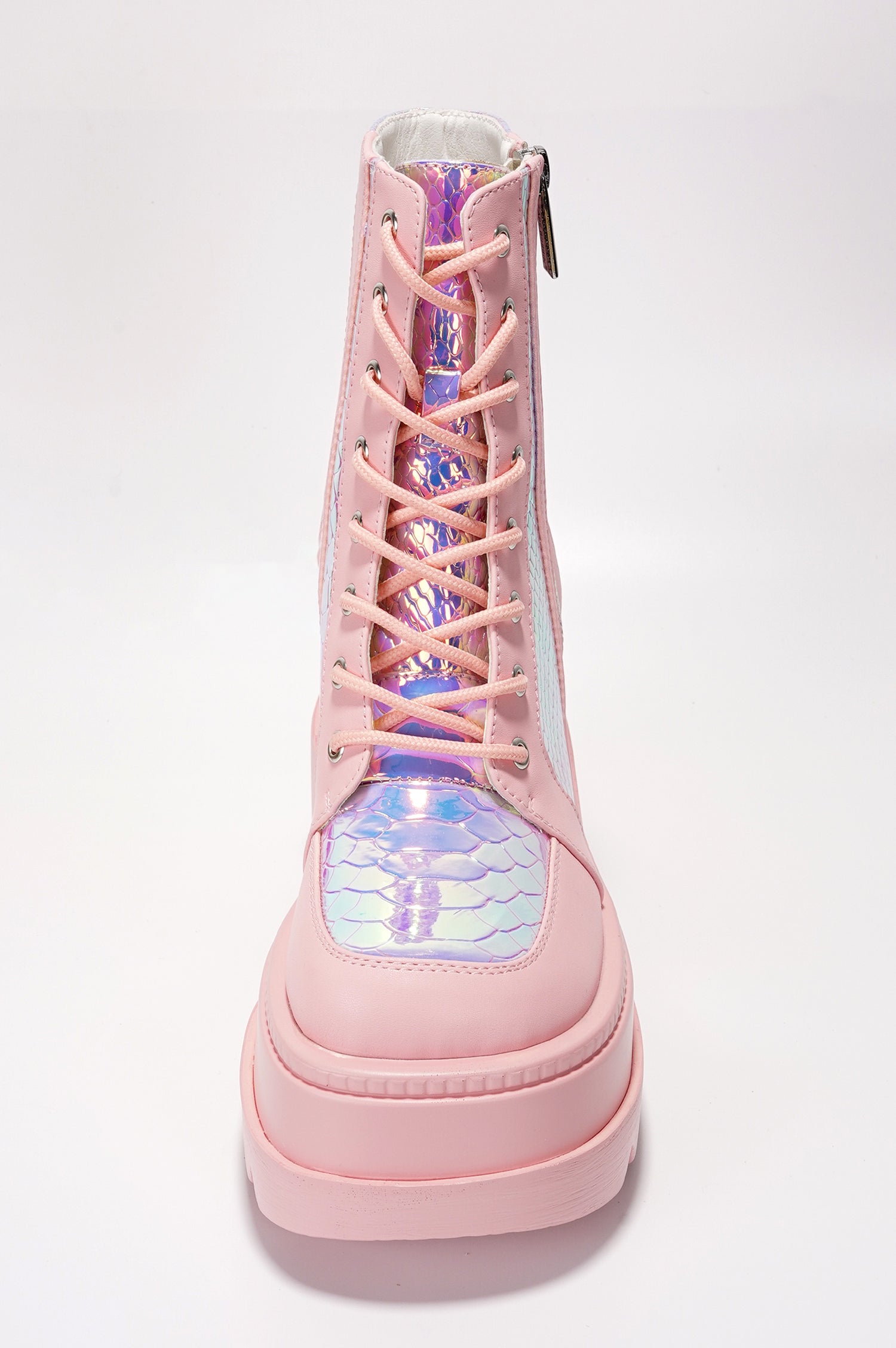Radio Women's Platform Ankle Boots with Buckle Strap - Pink - Cape Robbin