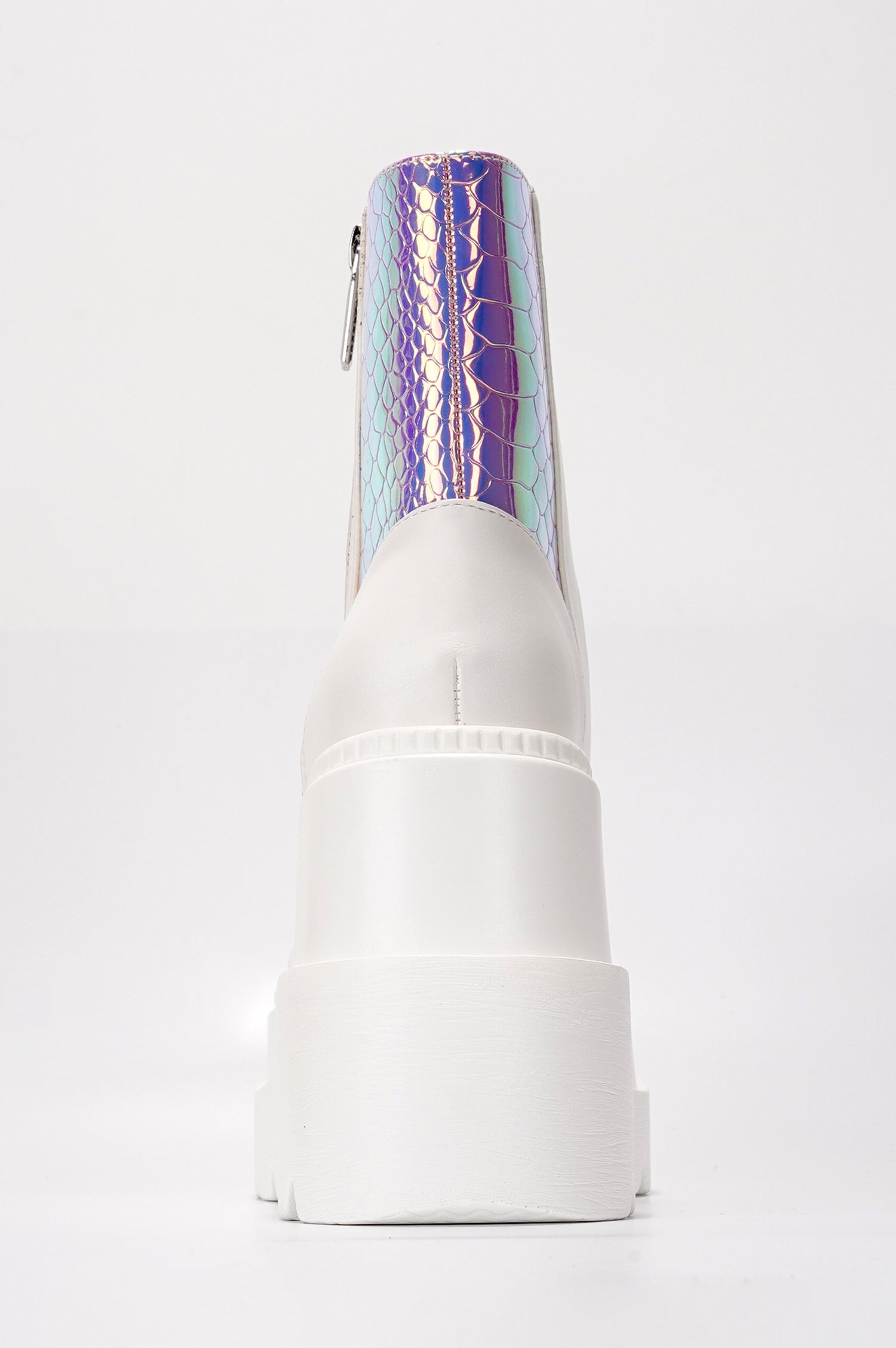 Radio Women's Platform Ankle Boots with Buckle Strap - White - Cape Robbin