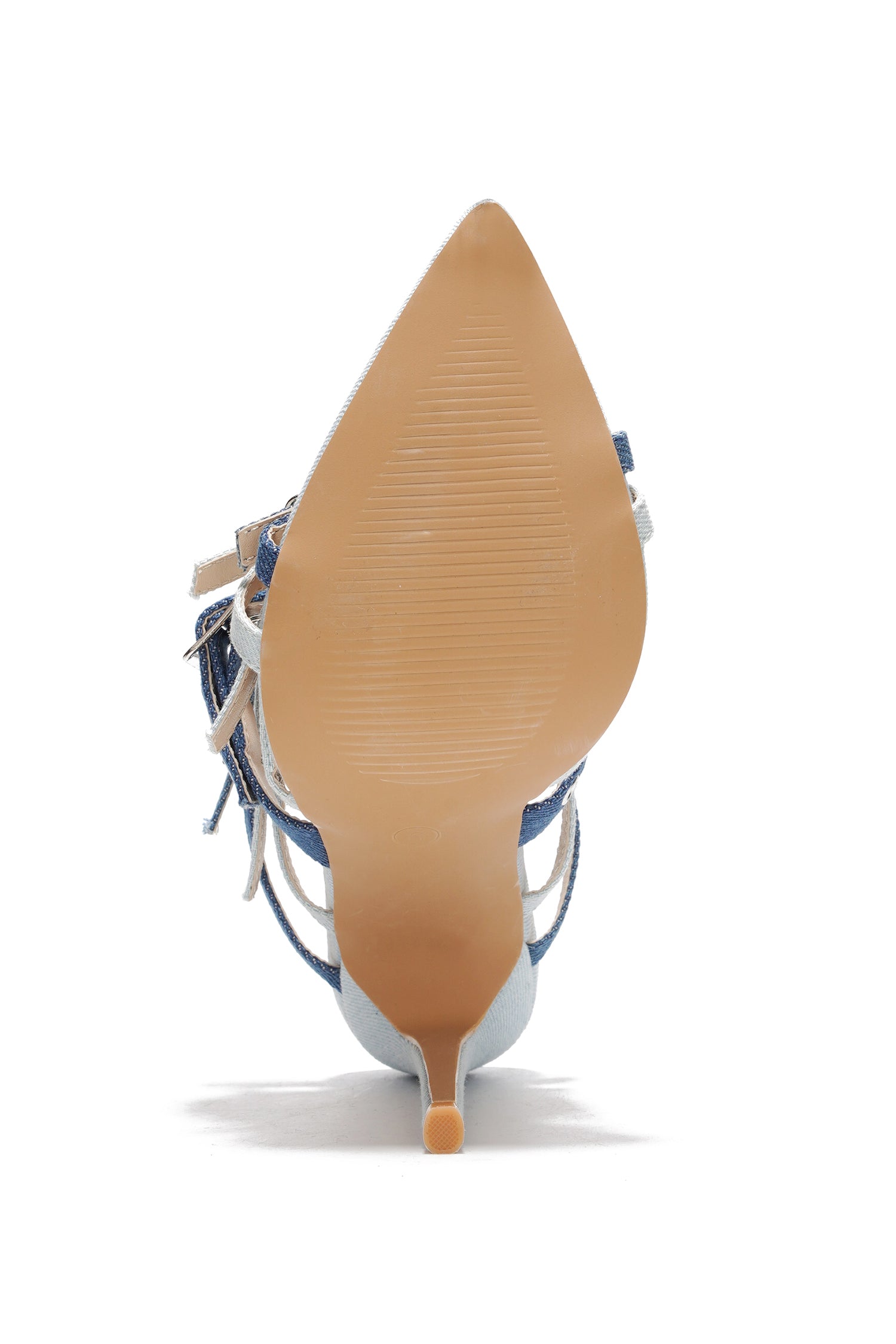 Rasia Women's Slip On 3.75 Inch Stiletto Pointy Toe High Heels for Women- Denim - Cape Robbin