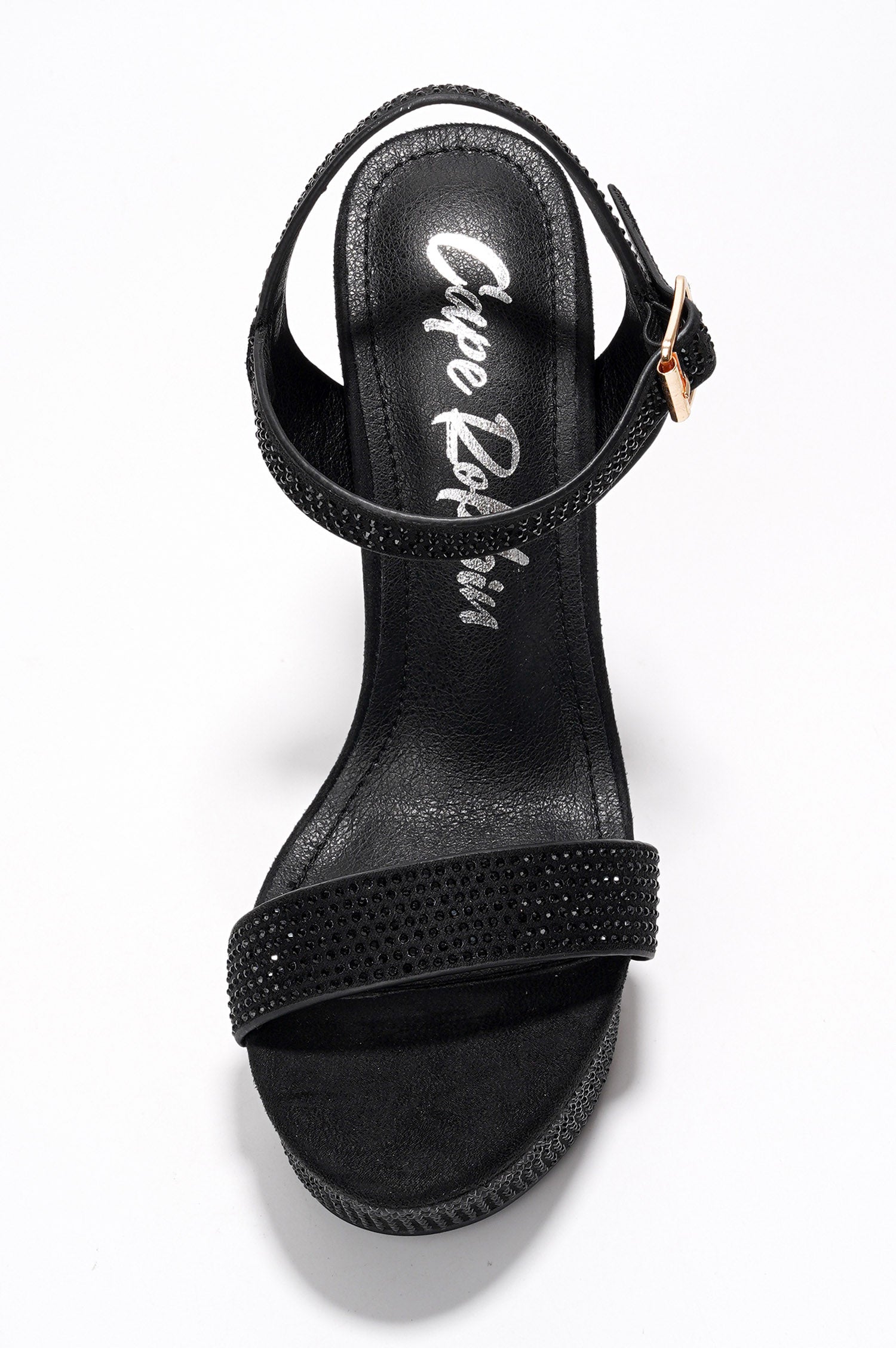 Rosss Rhinestone Platform Heels - 5.5-inch Heel with 1.5-inch Platform - Black