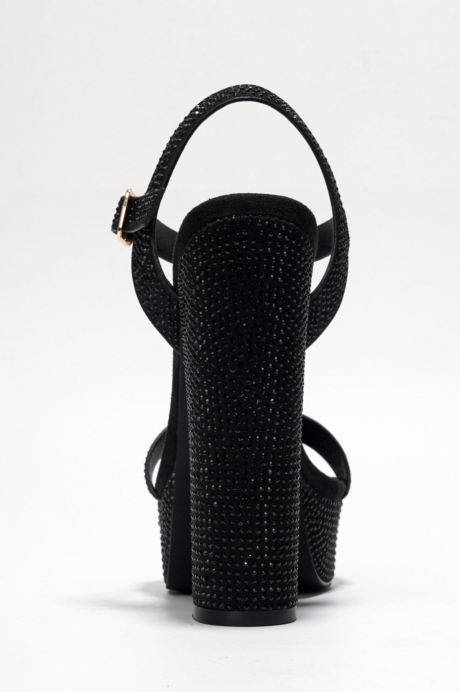 Rosss Rhinestone Platform Heels - 5.5-inch Heel with 1.5-inch Platform - Black