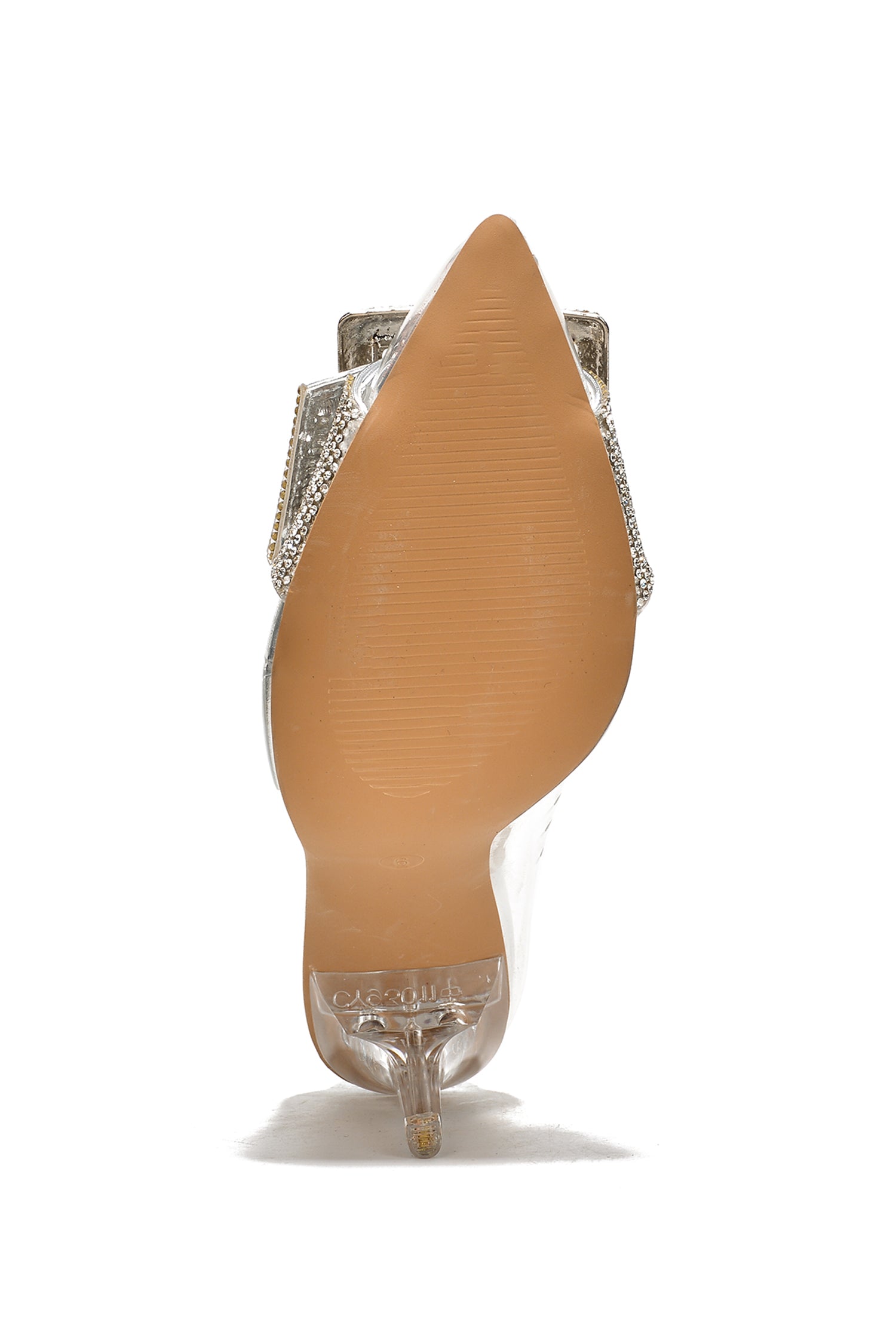 Shalne Rhinestone Clear High Heel Pumps - Silver