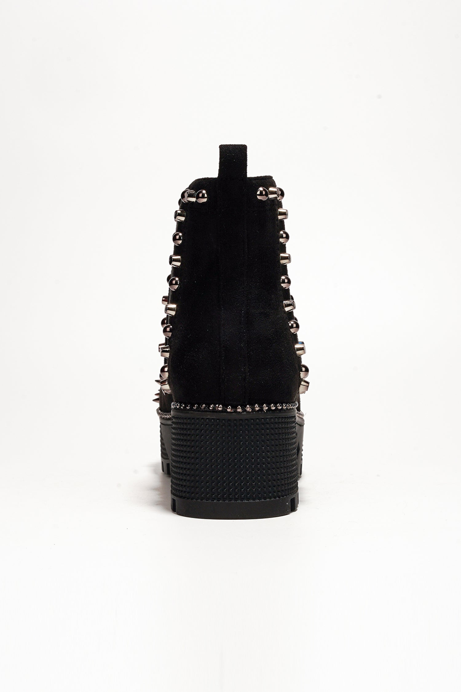 Spiky Women's  Pull-on Ankle Booties with Spikes- Black - Cape Robbin